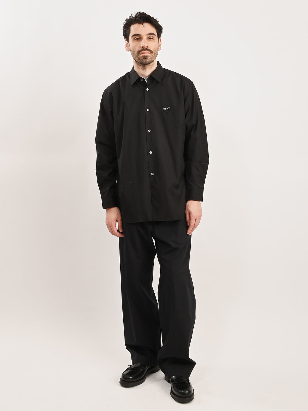 Comme Des Garçons PLAY - Black/Black Heart L/S Shirt – Frances May