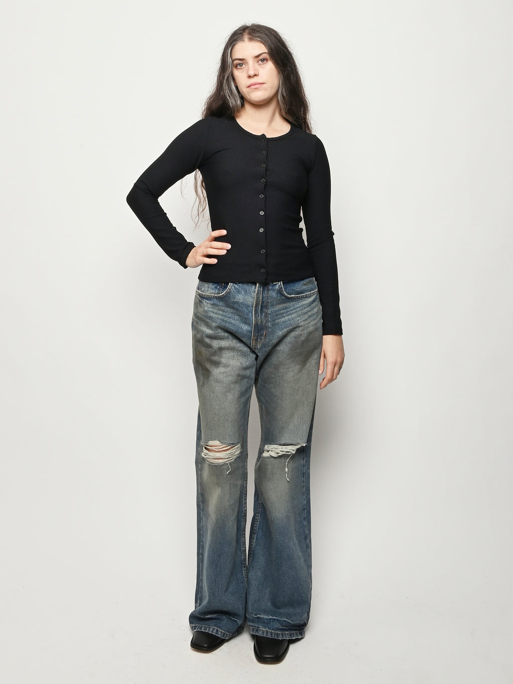 Gil Rodriguez - Black Thermal Sophie Cardigan – Frances May