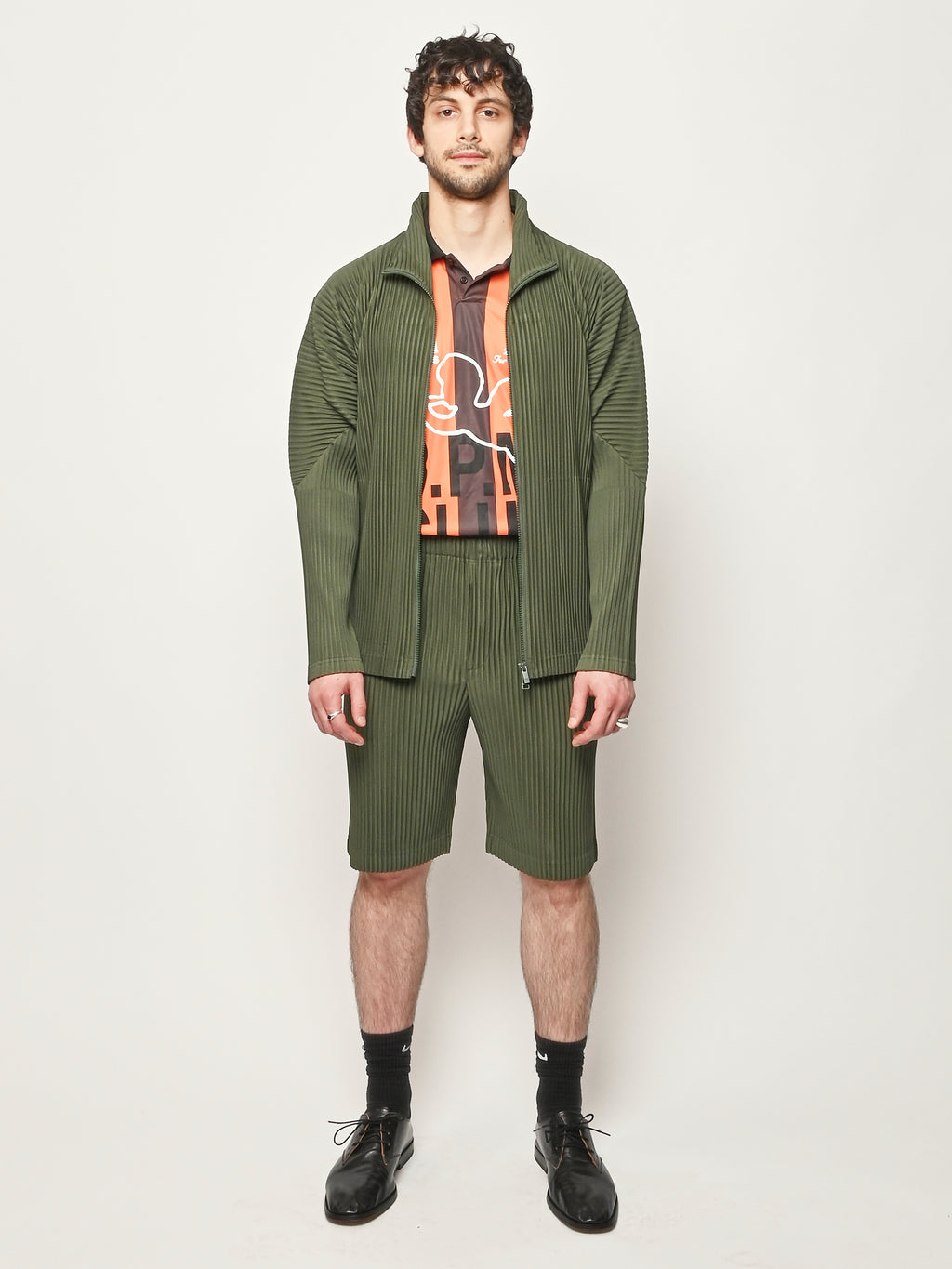 Homme Plisse Issey Miyake - Duomo Door Green Color Pleats 2 Jacket