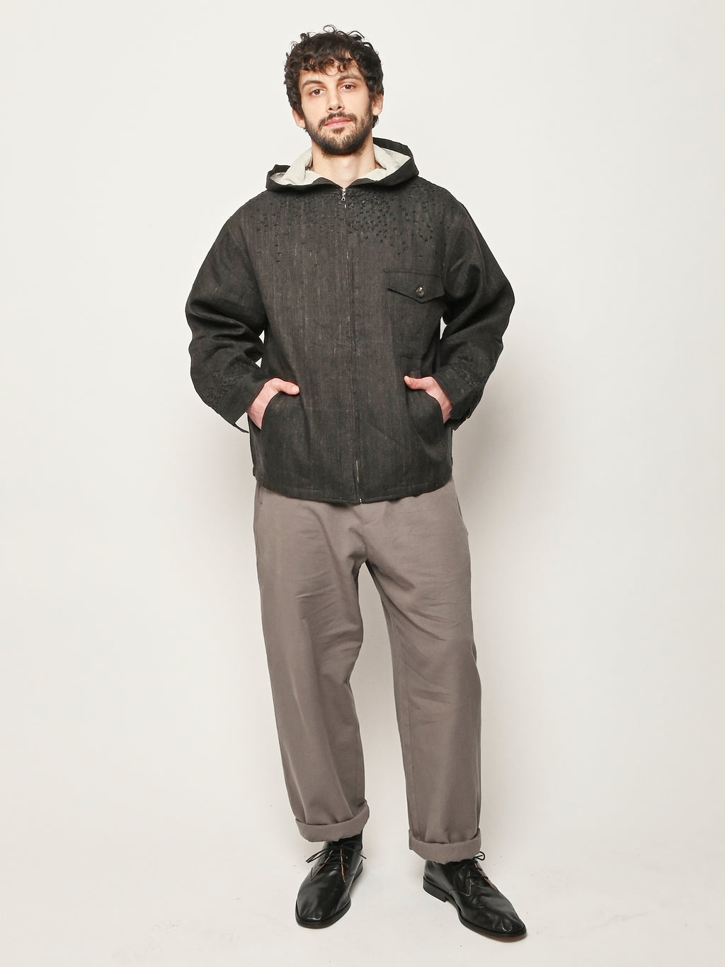 Kartik Research - Charcoal Zip Hoodie – Frances May