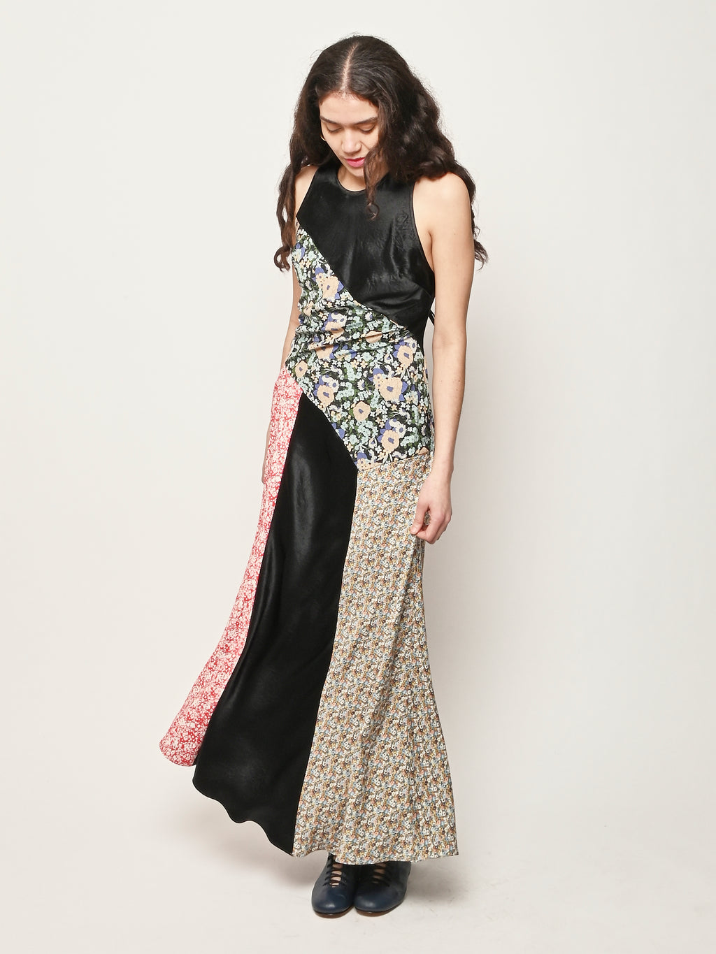 frances maxi dress Black/Multi Combo Bias Maxi Dress, 4
