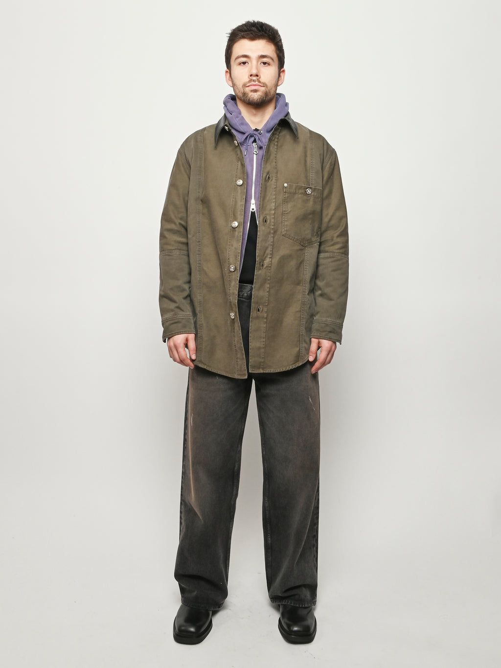Wales Bonner - Olive/Black Brixton Shirt Jacket – Frances May