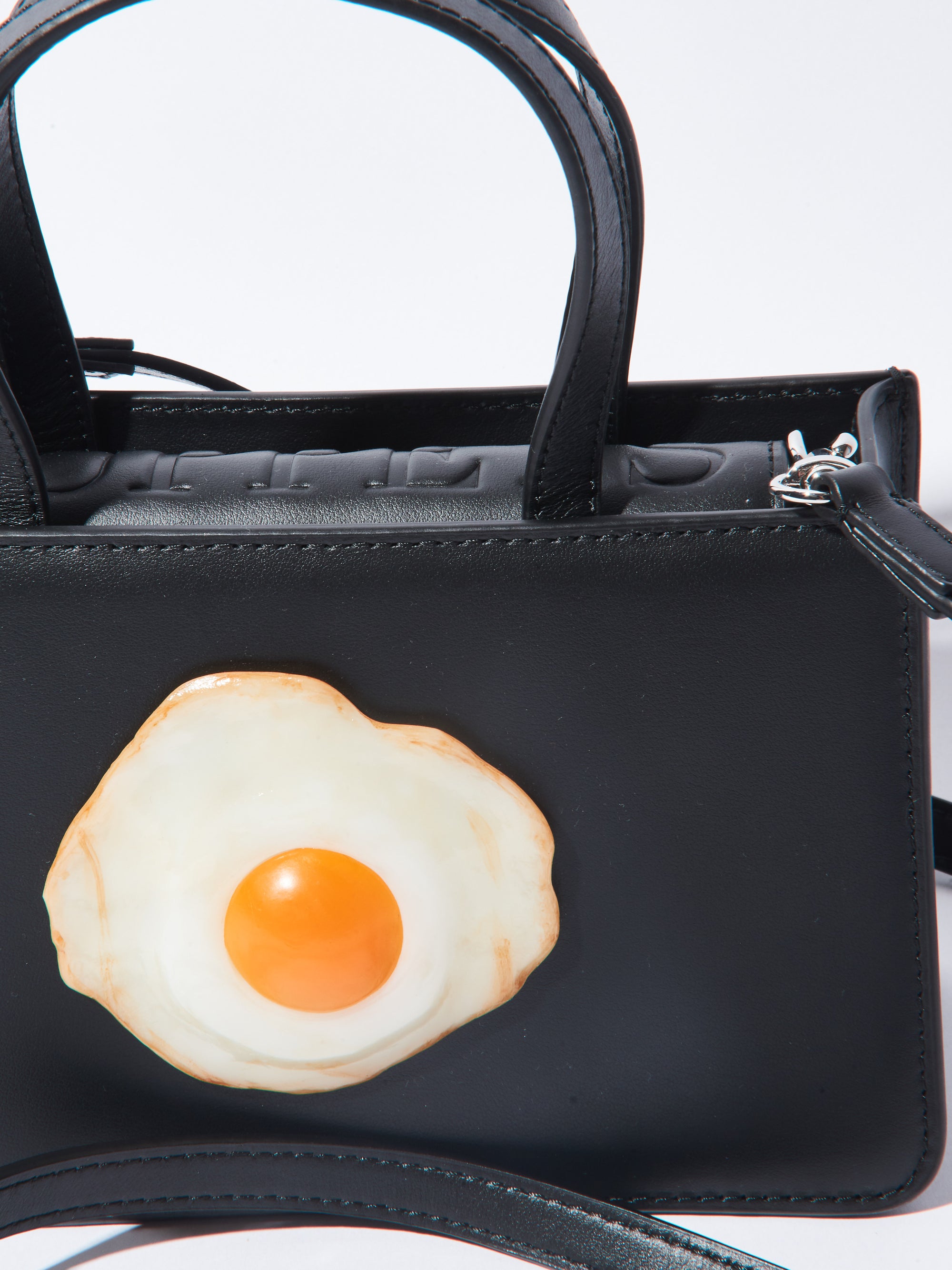 Puppets And Puppets - Black Leather Egg Small Bag – Frances May