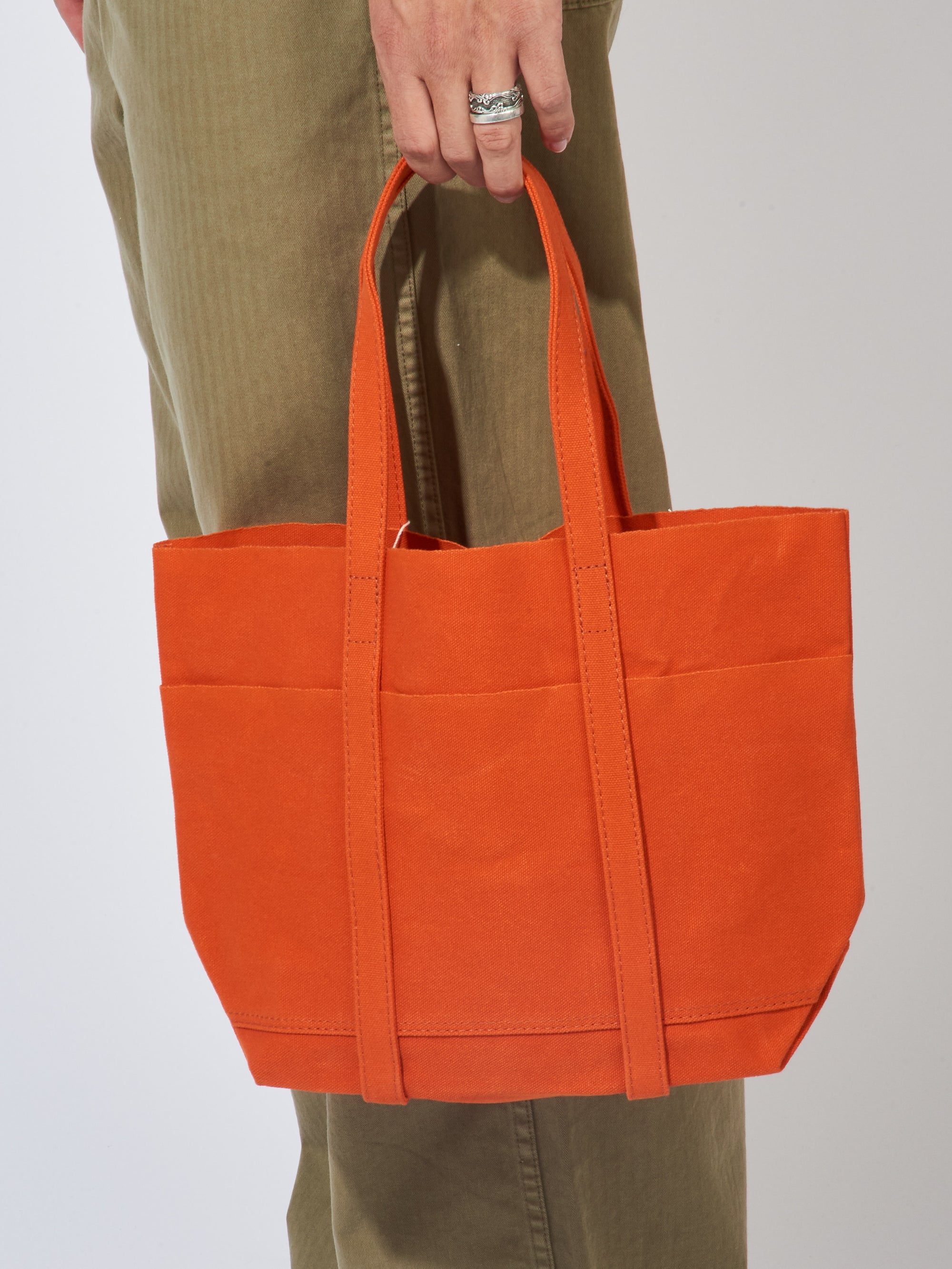 Amiacalva - Small Orange Light Ounce Canvas Tote – Frances May