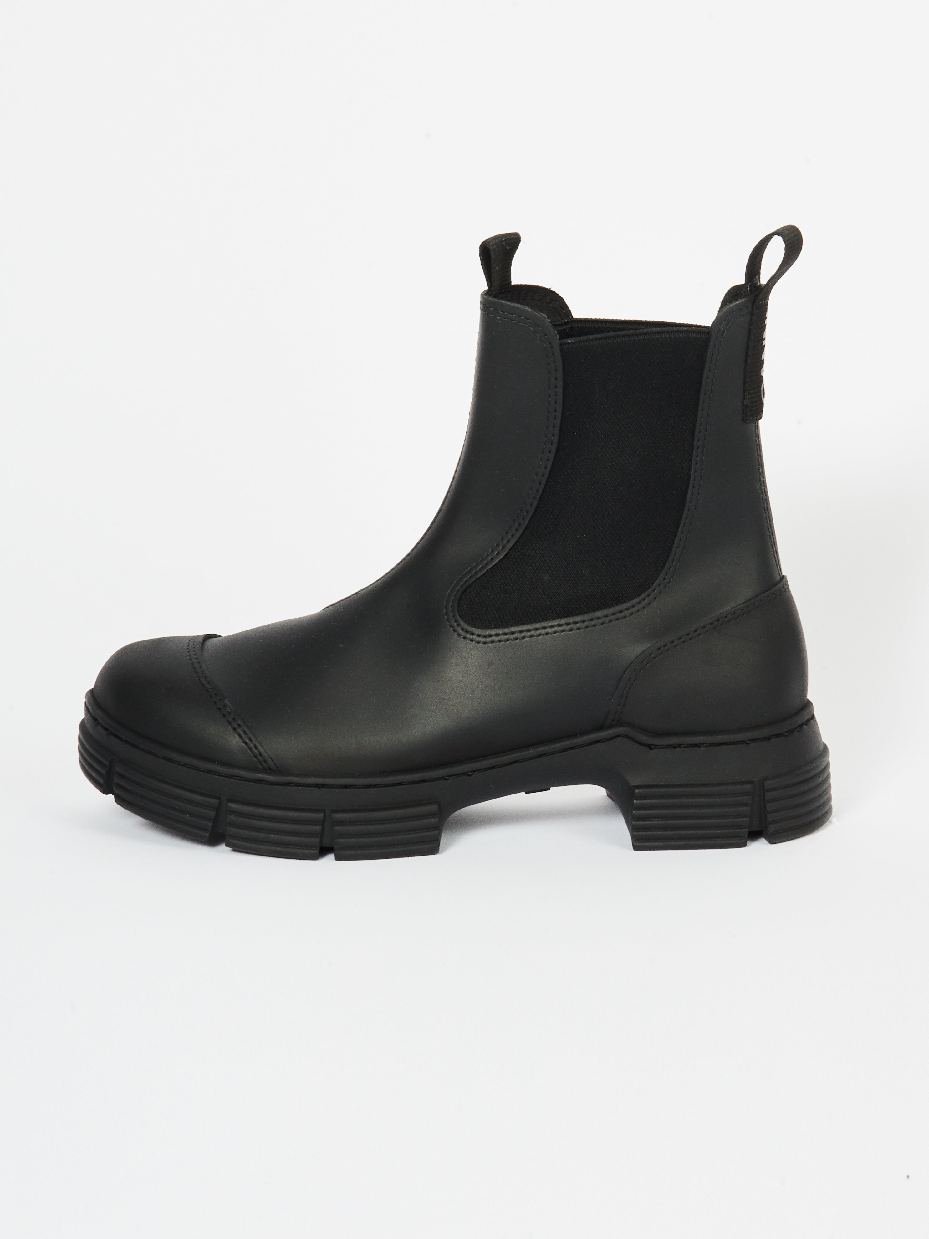 Black Recycled Rubber City Boot