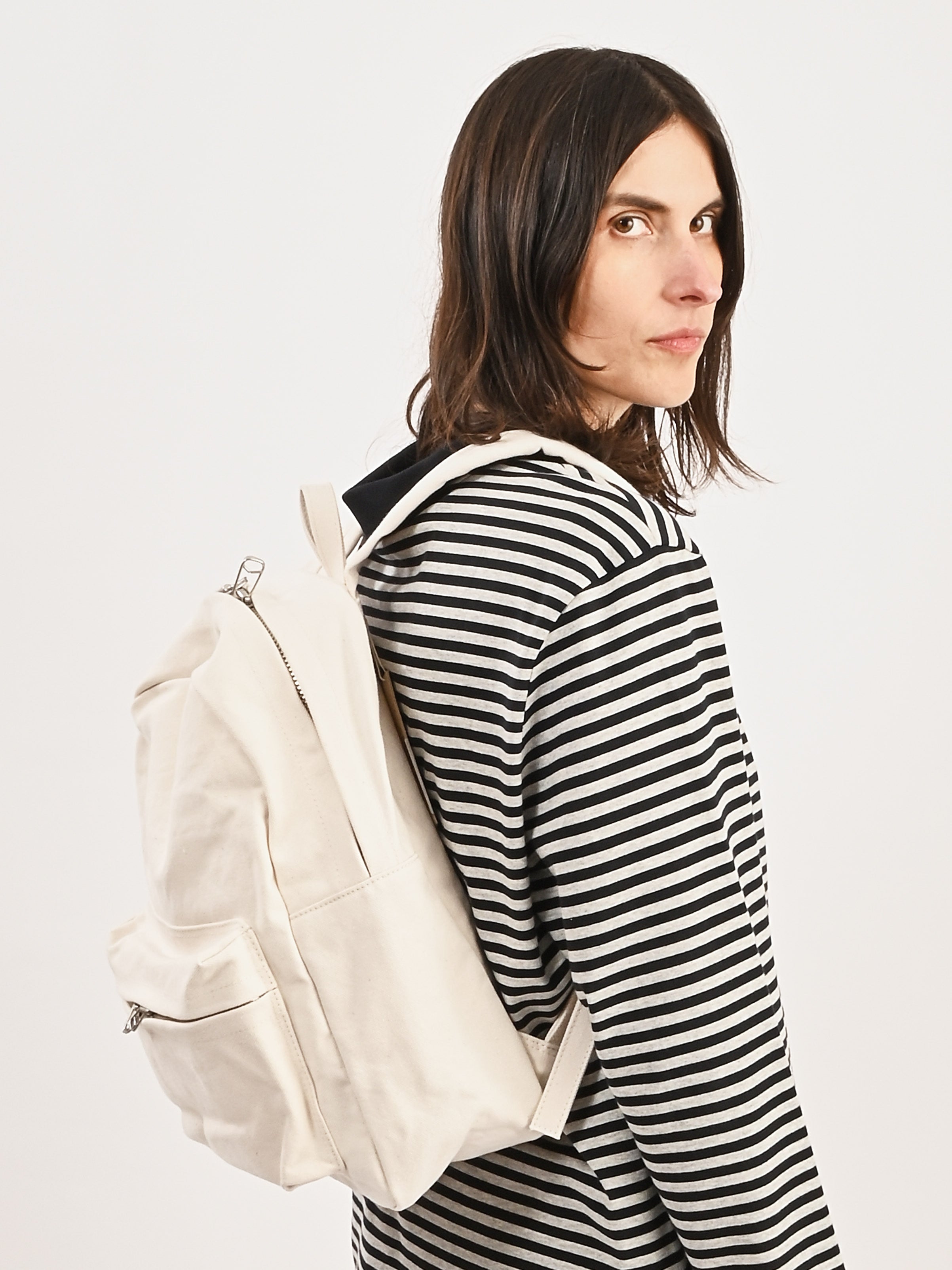 Amiacalva - White Washed Canvas Backpack – Frances May