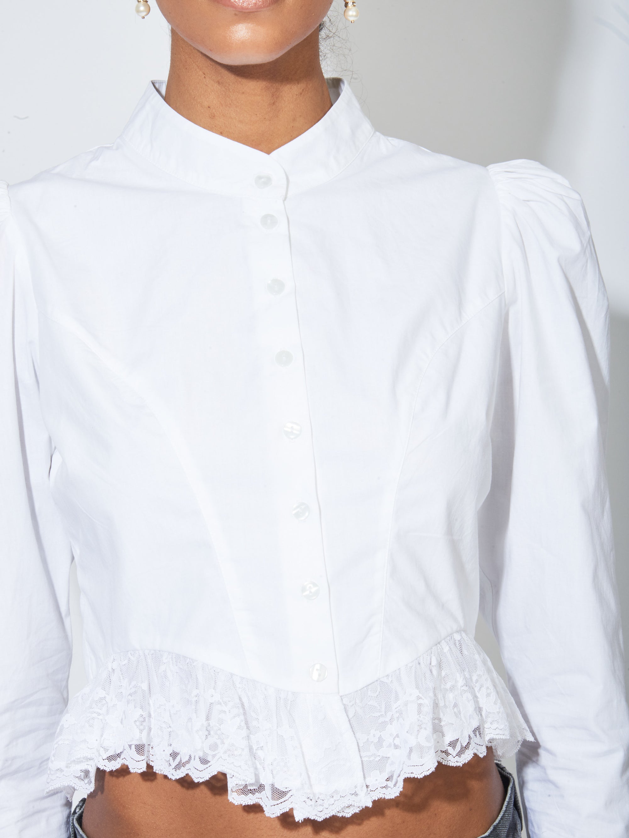 Batsheva White Lace Grace Blouse Frances May