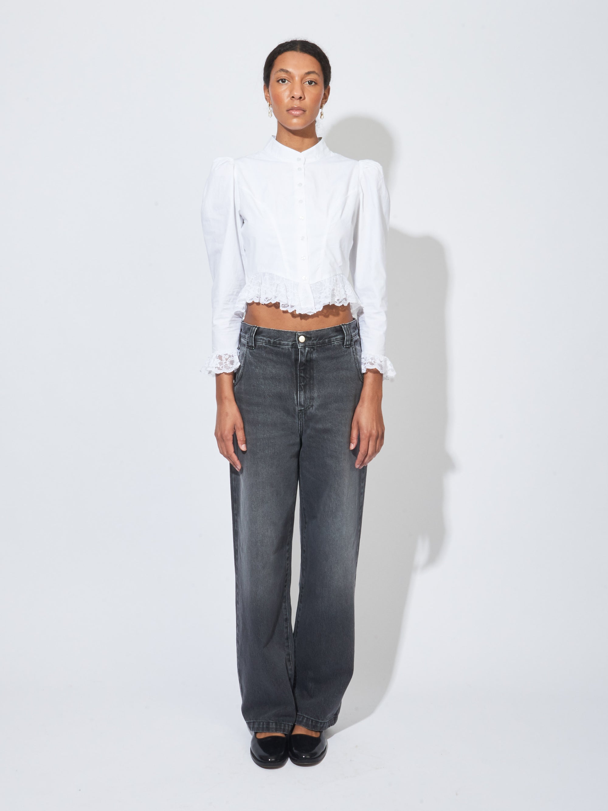 Batsheva White Lace Grace Blouse Frances May