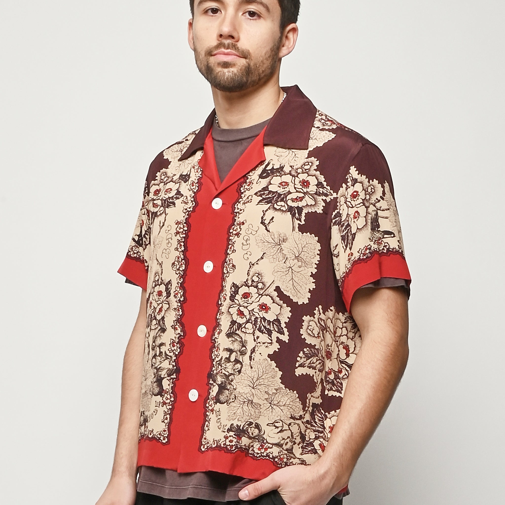 Bode - Black Storybook Short Sleeve Shirt – Frances May