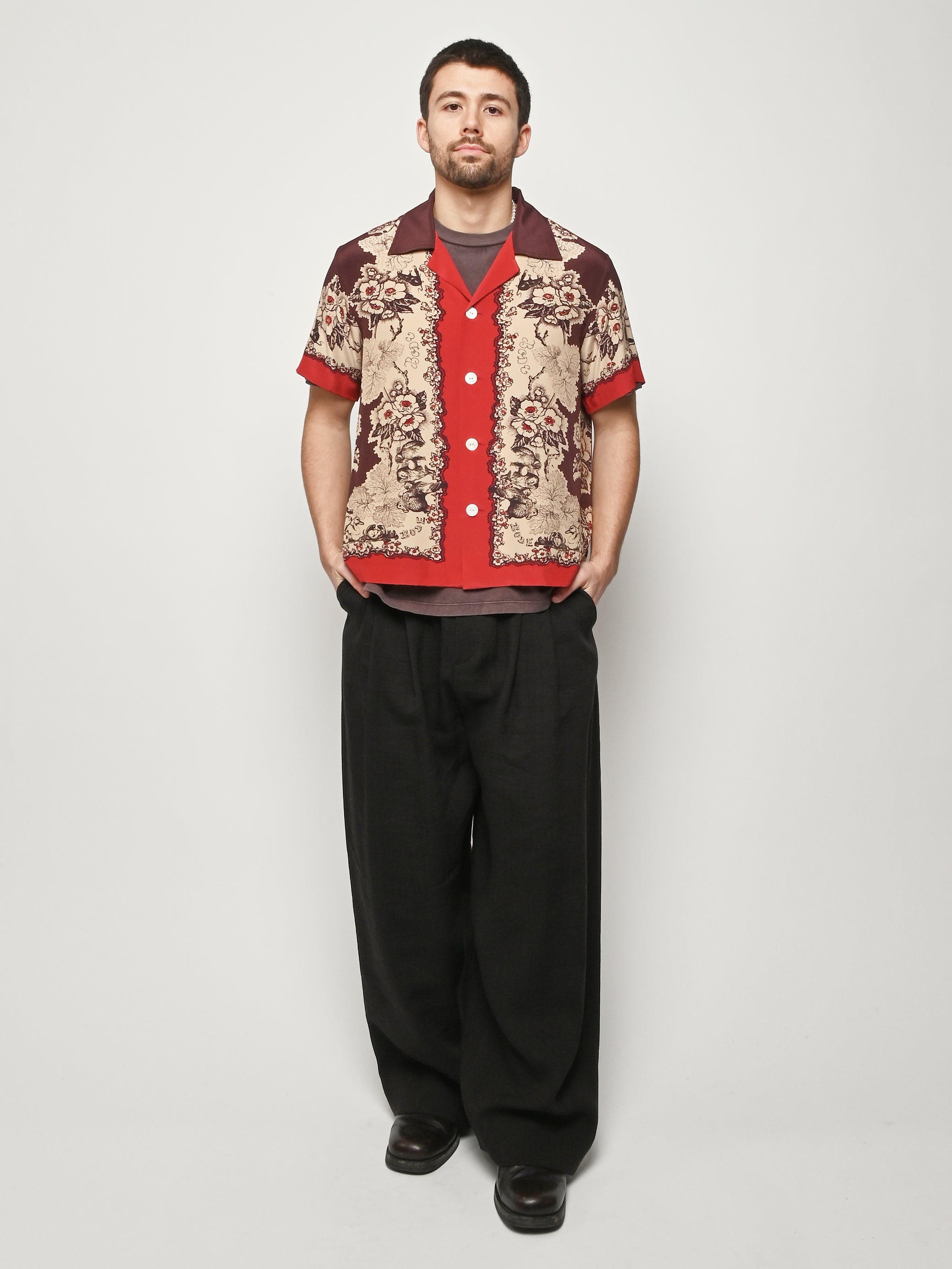 Bode - Black Storybook Short Sleeve Shirt – Frances May