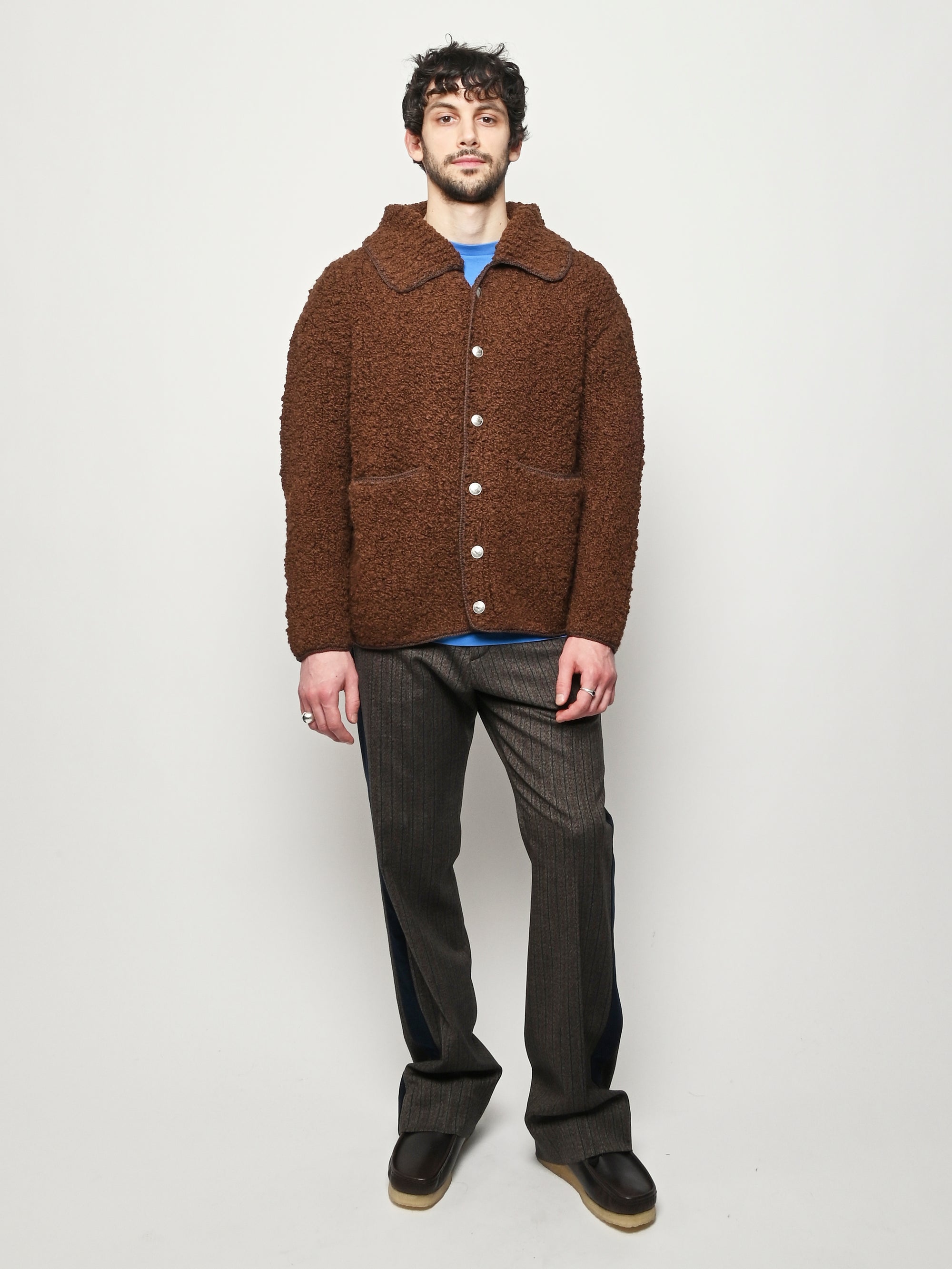Bode - Brown Moppet Cardigan M Bode - Brown Moppet Cardigan M
