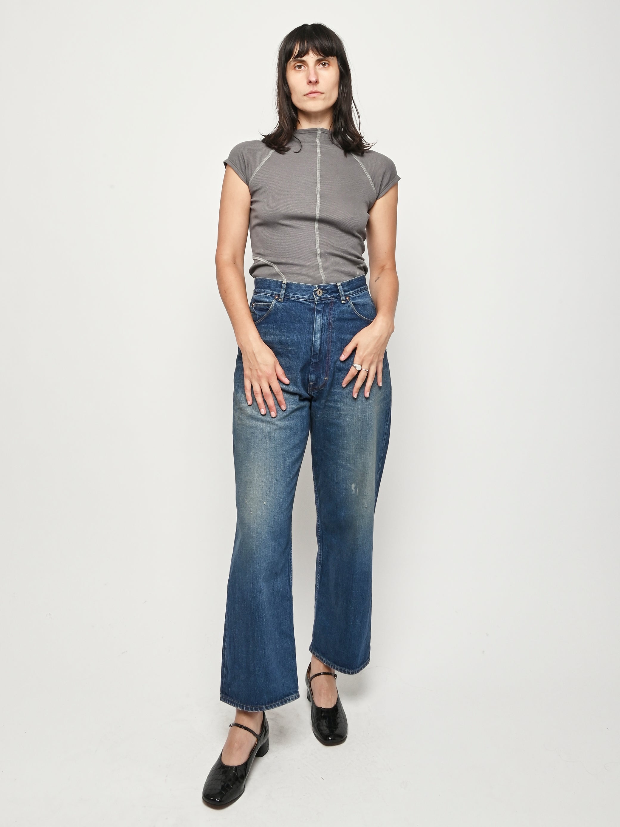 Chimala - Dark Wash Selvedge Denim Ranch Pants – Frances May
