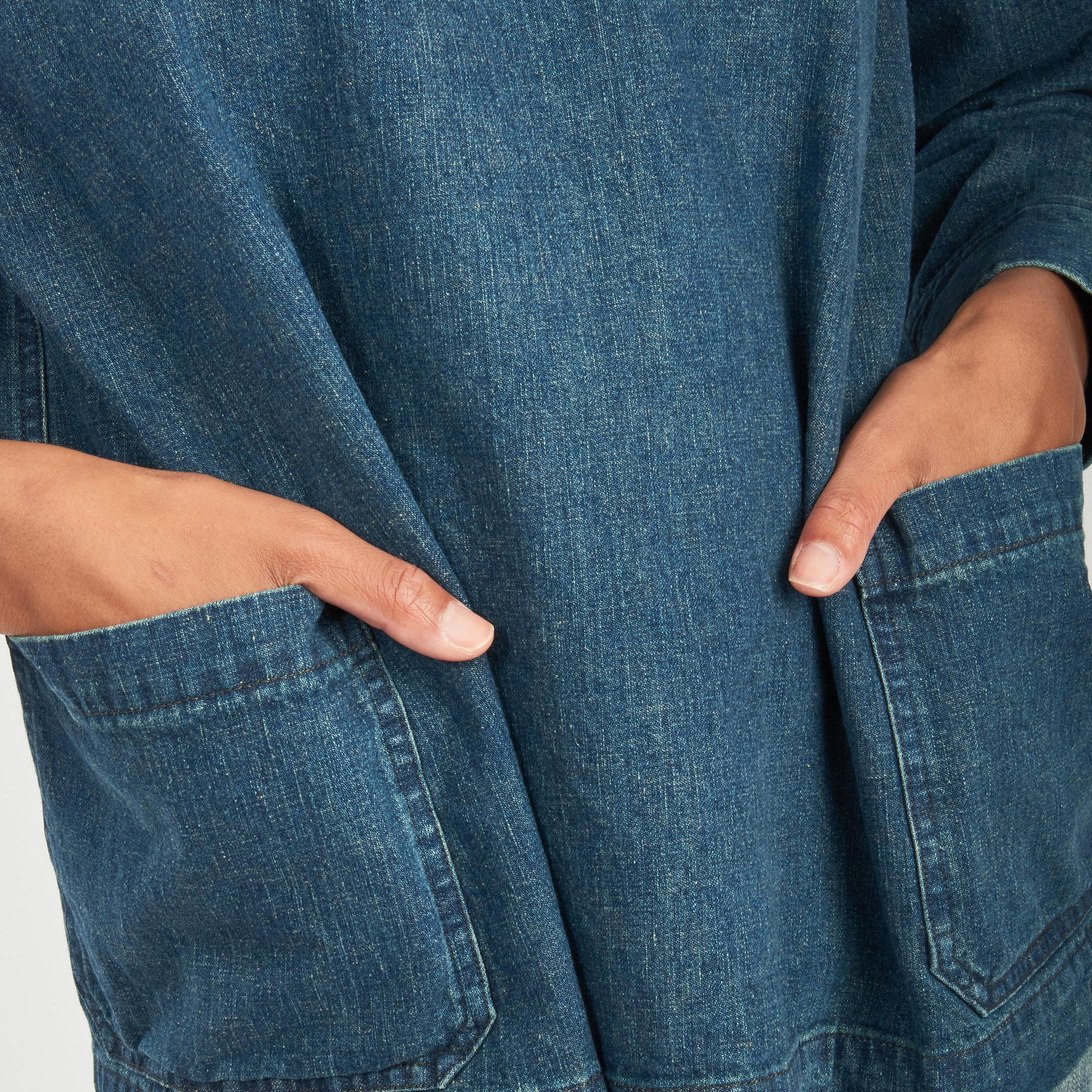 Chimala - Indigo US Navy Denim Work Shirt – Frances May