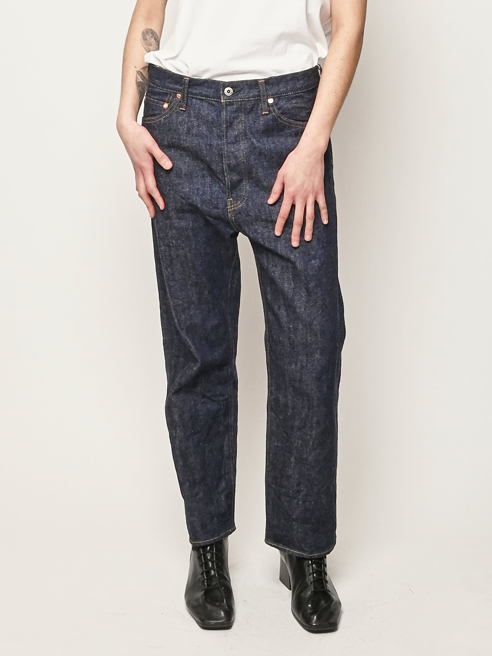Chimala - Rinse Selvedge Denim Wide Tapered Cut – Frances May