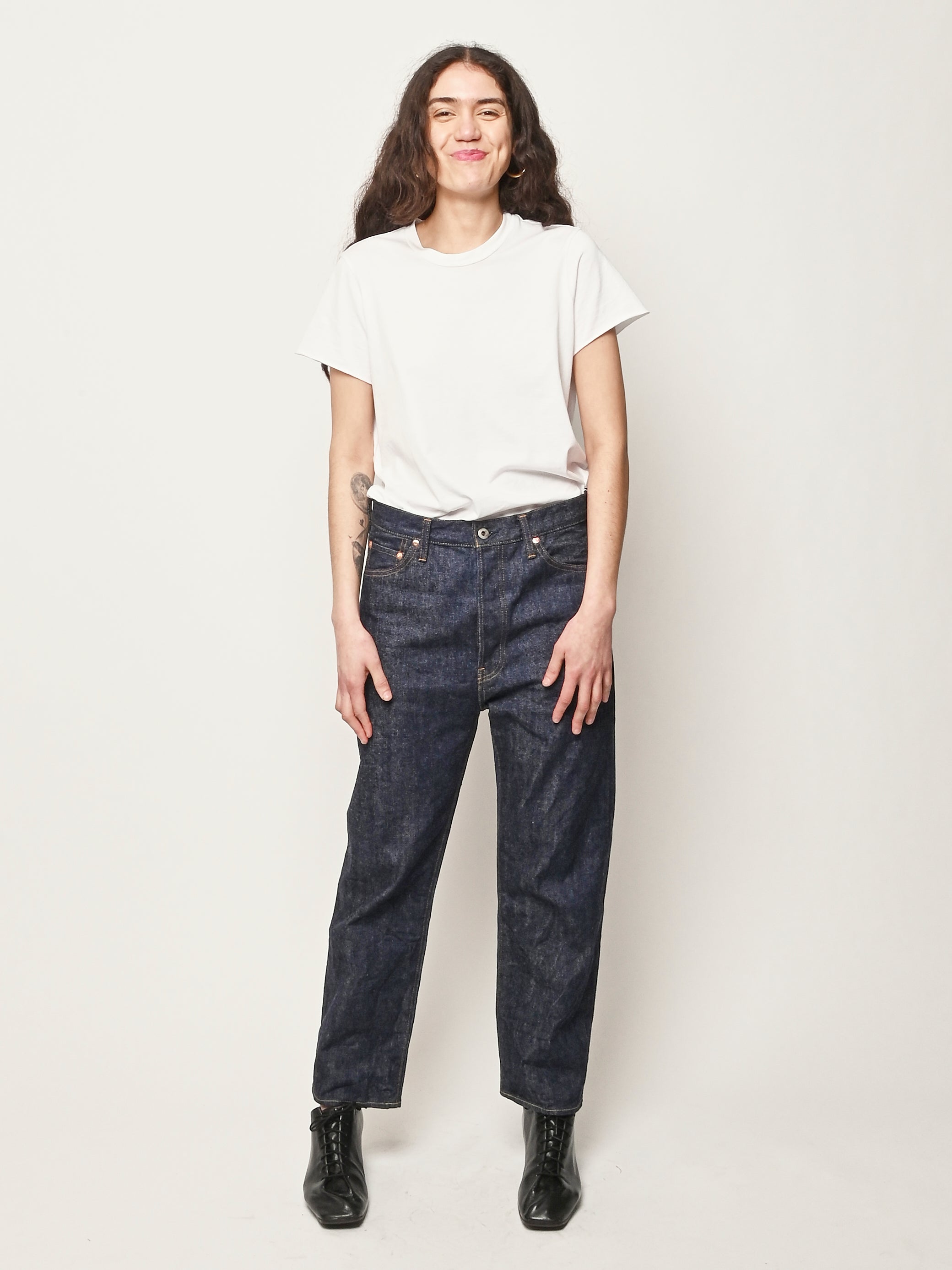 Chimala - Rinse Selvedge Denim Wide Tapered Cut – Frances May