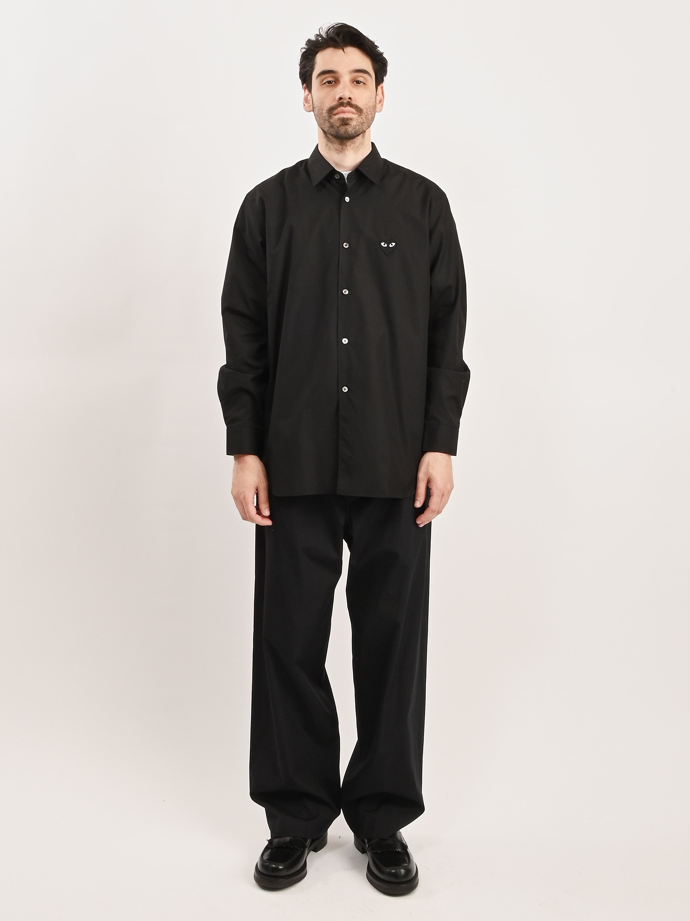 Comme Des Garçons PLAY - Black/Black Heart L/S Shirt – Frances May