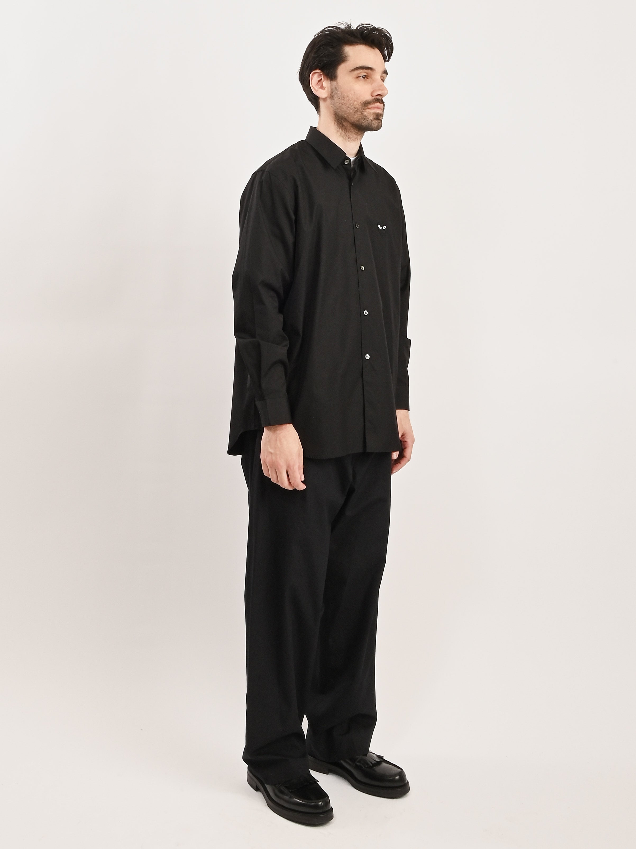 Comme Des Garçons PLAY - Black/Black Heart L/S Shirt – Frances May