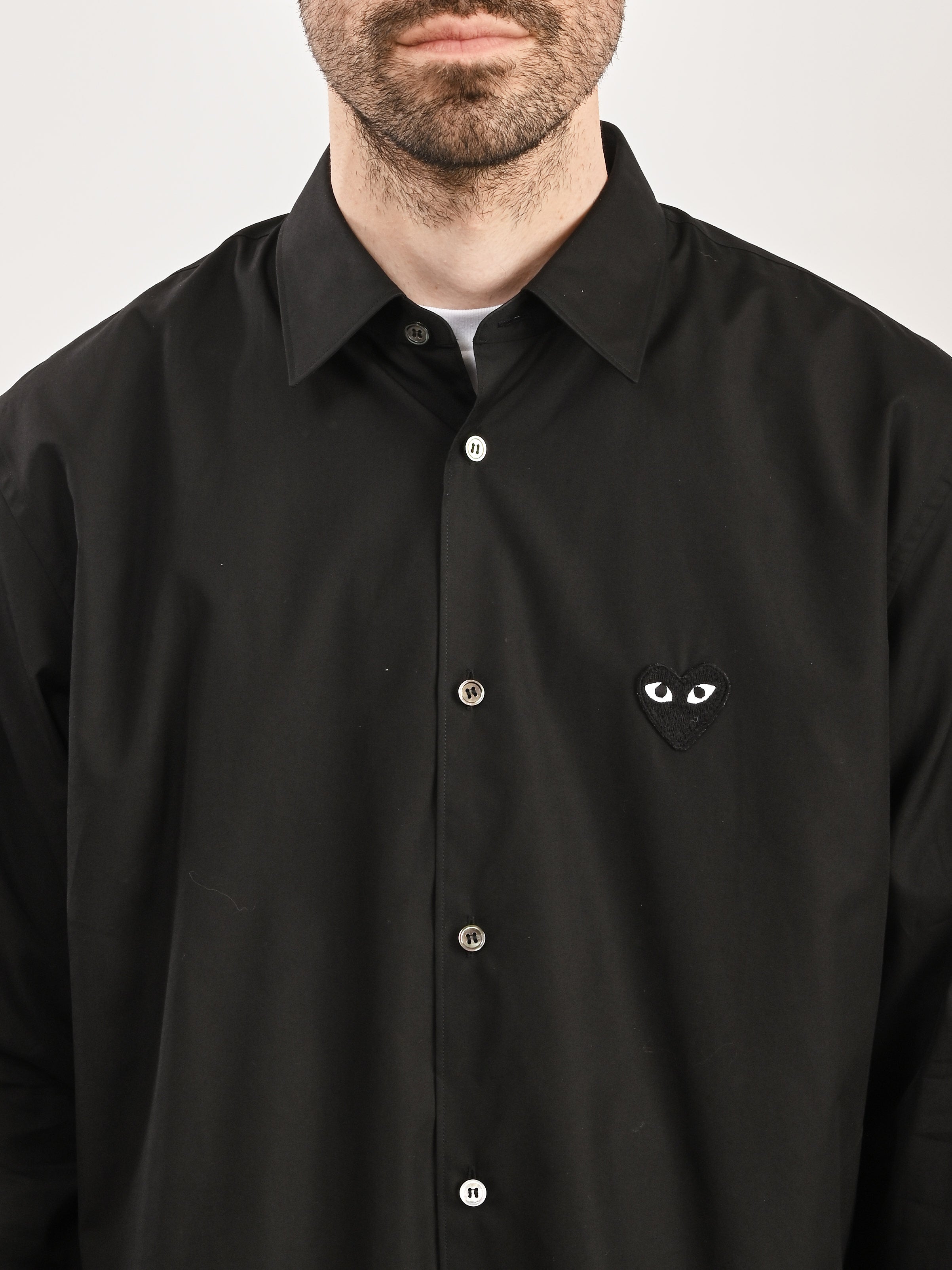 Comme Des Garçons PLAY - Black/Black Heart L/S Shirt – Frances May