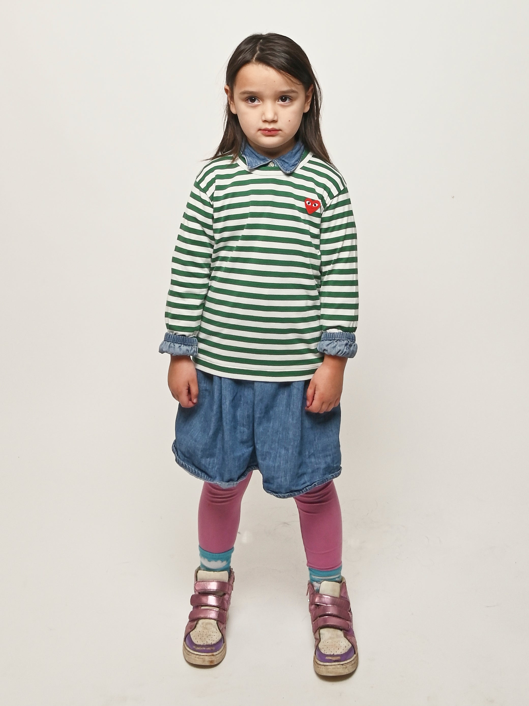 Comme Des Garçons PLAY - Green Stripe Play Kids T-Shirt – Frances May