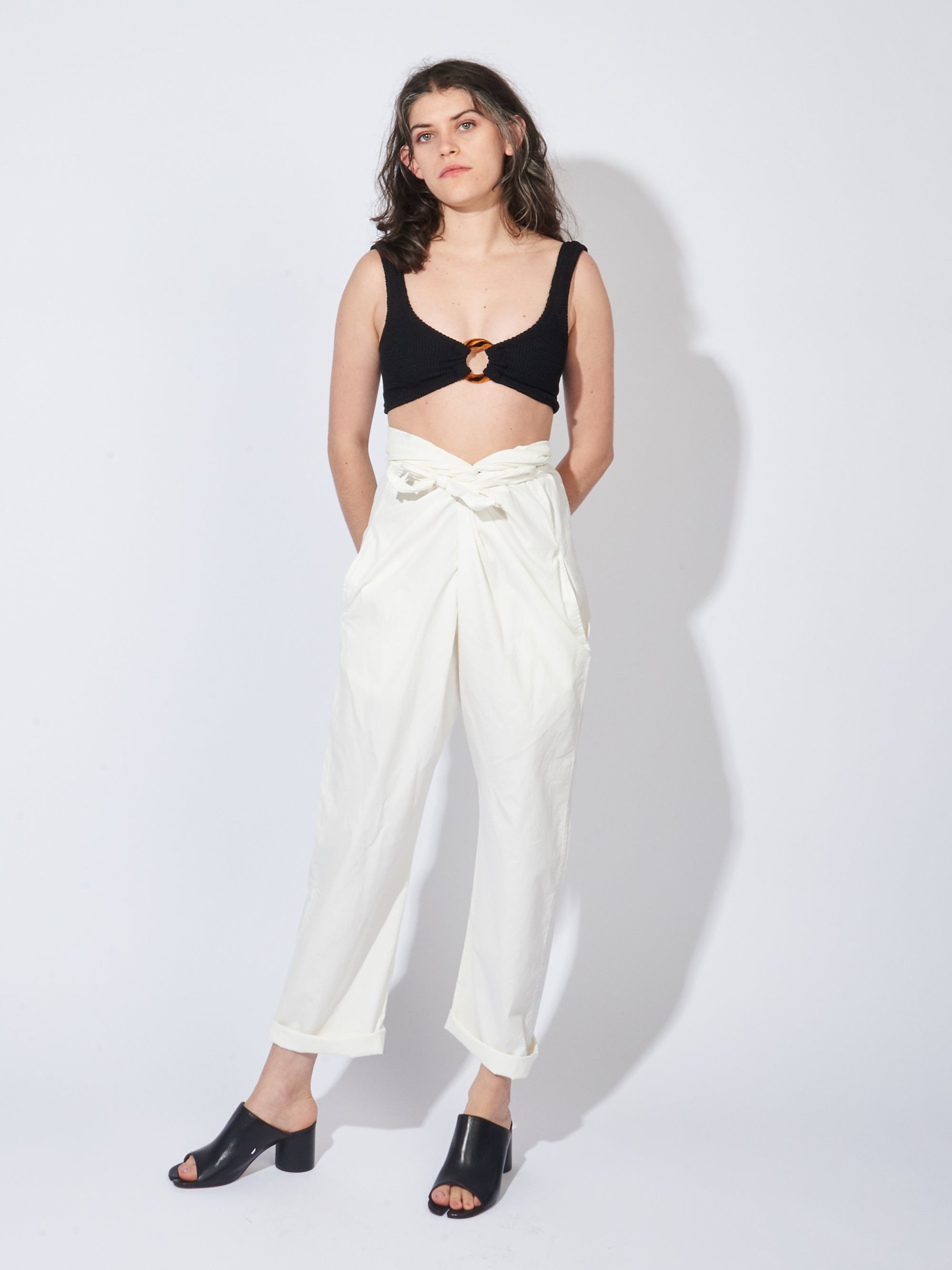 Shell Suvin Cotton Broadcloth Wrapped Pants