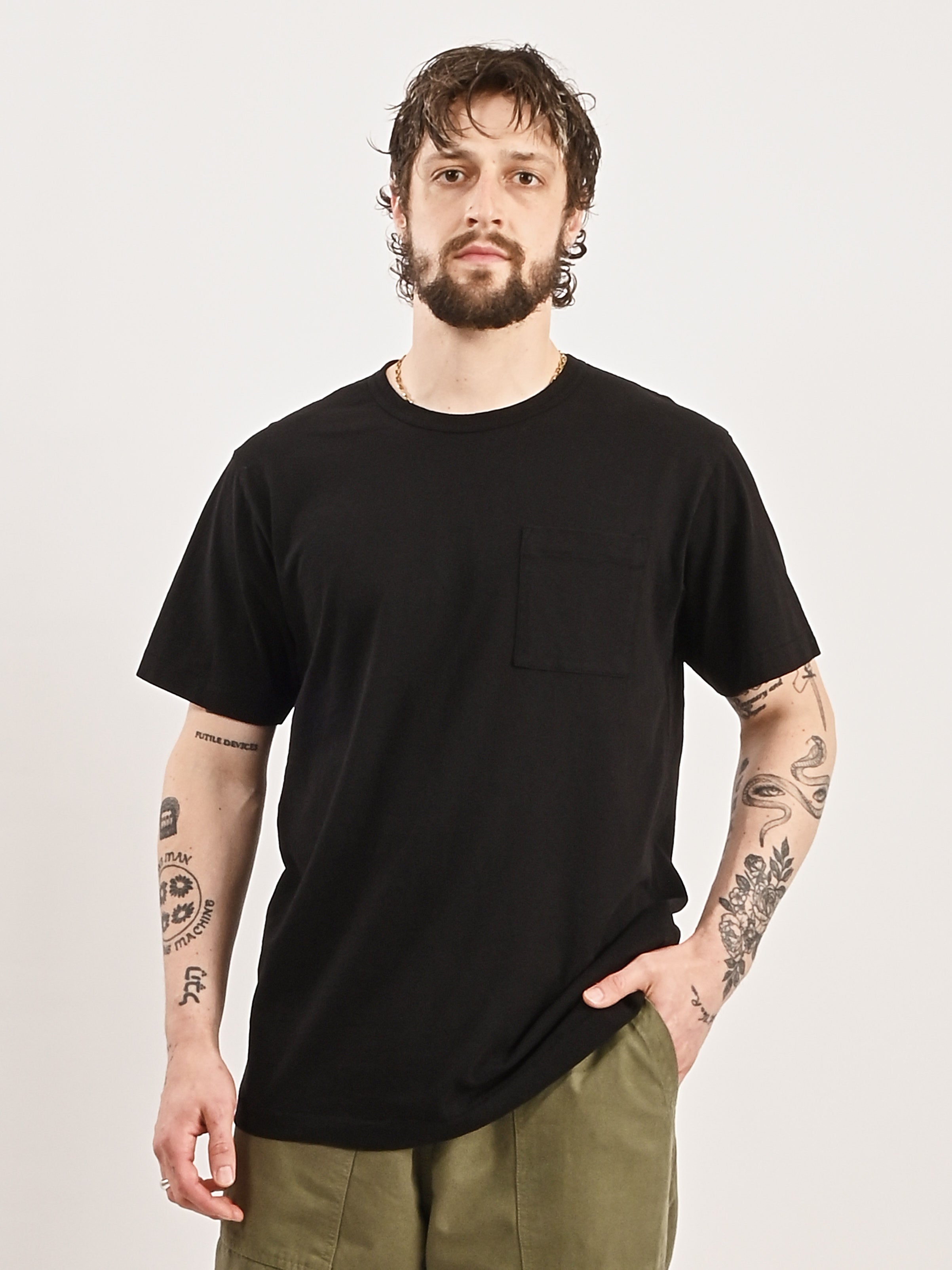 Dehen 1920 - Black Single Pocket Tee – Frances May
