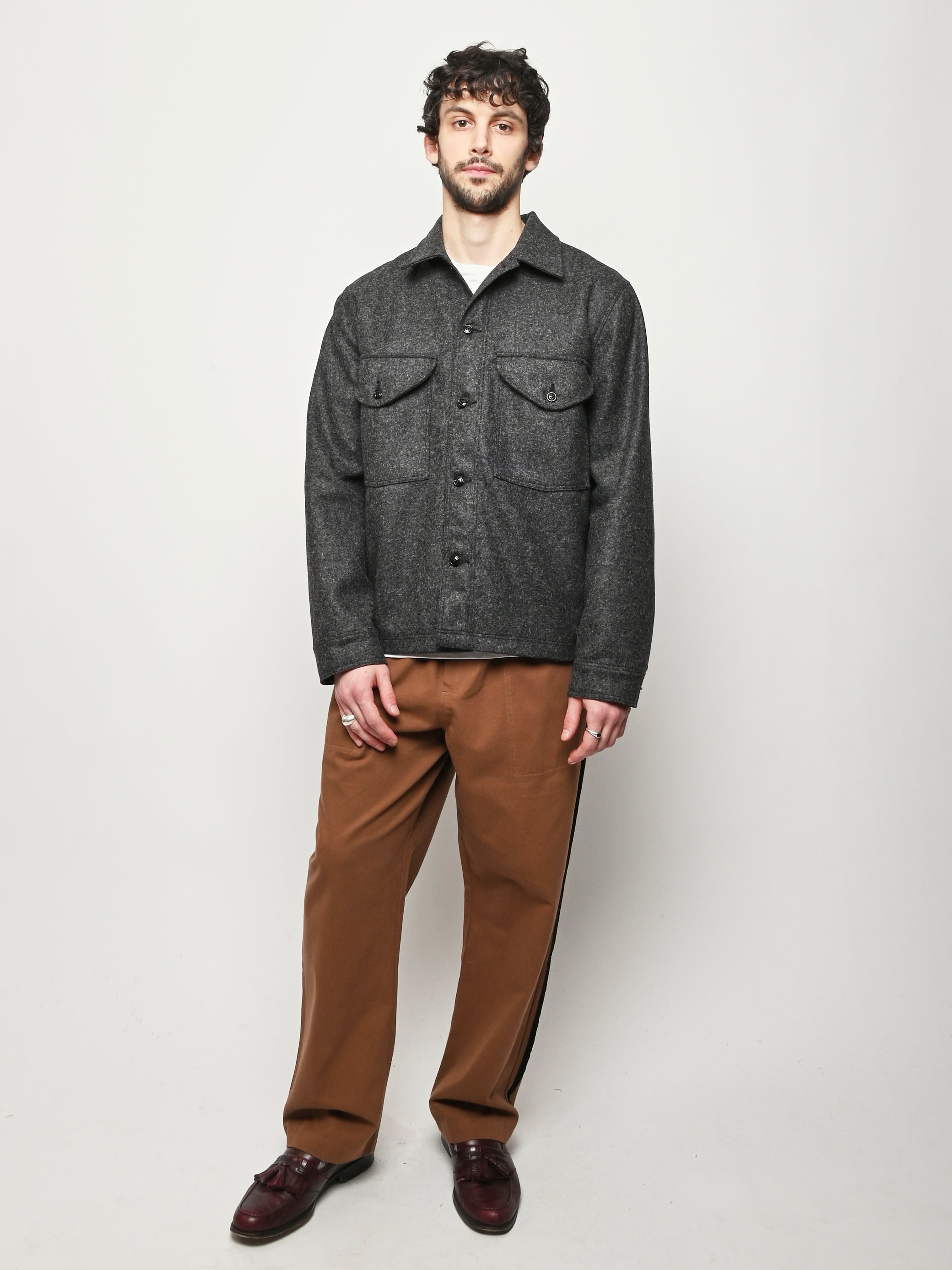 Dehen 1920 - Granite Wool Skyline Overshirt – Frances May