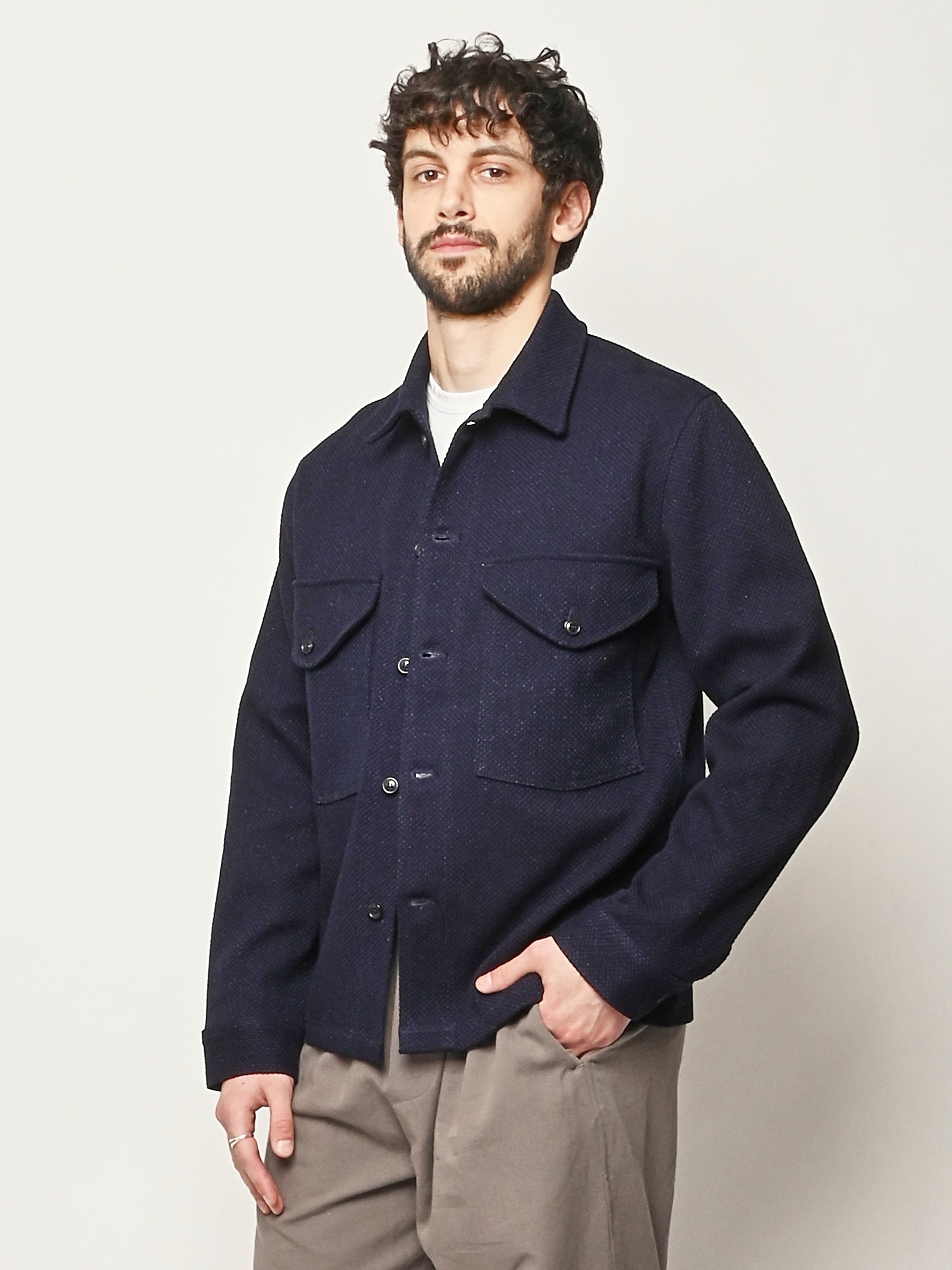 Dehen 1920 - Indigo Sashi-Ori Skyline Overshirt – Frances May