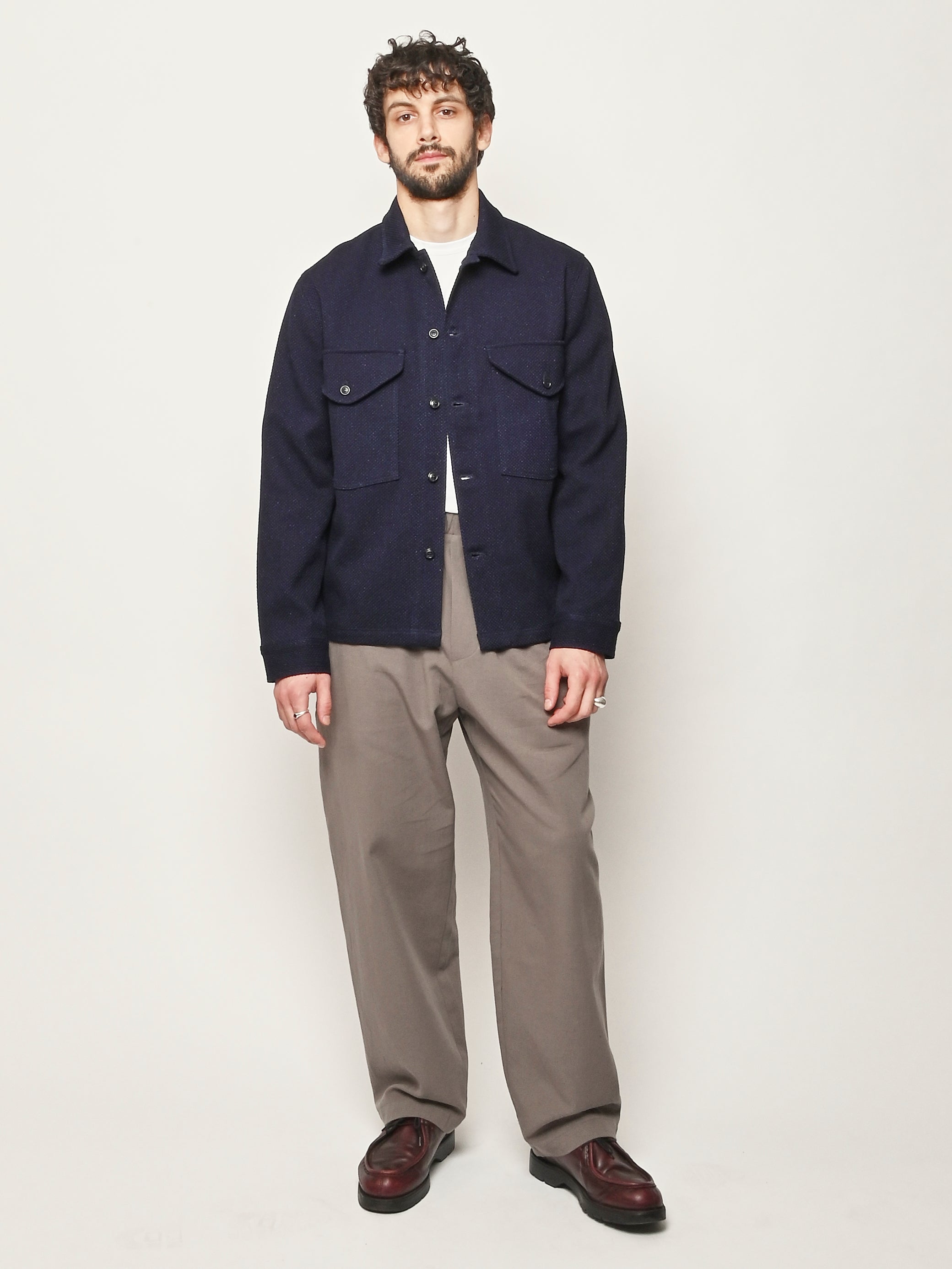 Dehen 1920 - Indigo Sashi-Ori Skyline Overshirt – Frances May