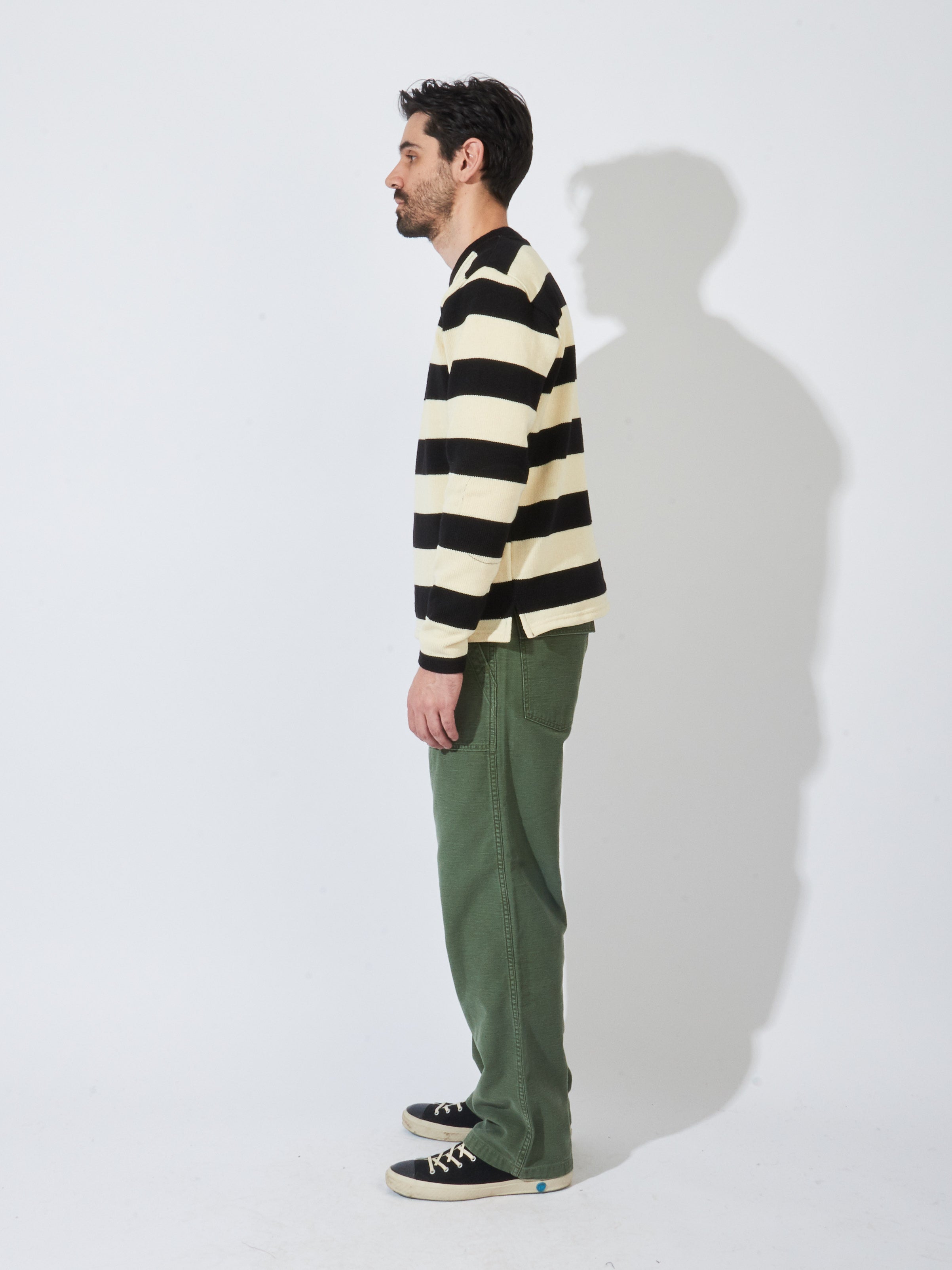Öffen（オッフェン） pointed-FRIN / NAVY ☆ Dehen 1920 - Black/Off-White Striped Naval Crew – Frances May