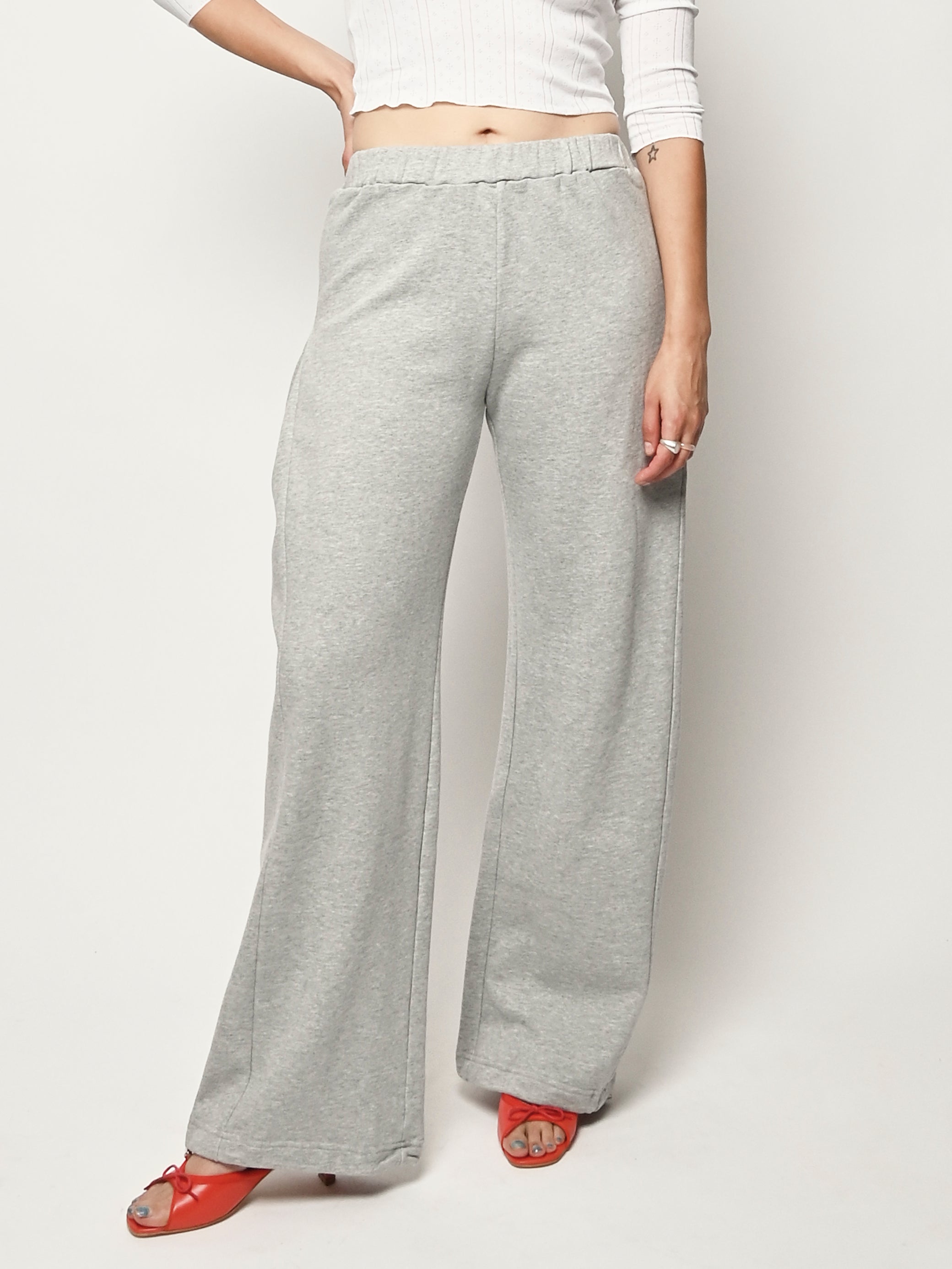 Deiji Studios - Grey Marle Side Pleat Pant – Frances May