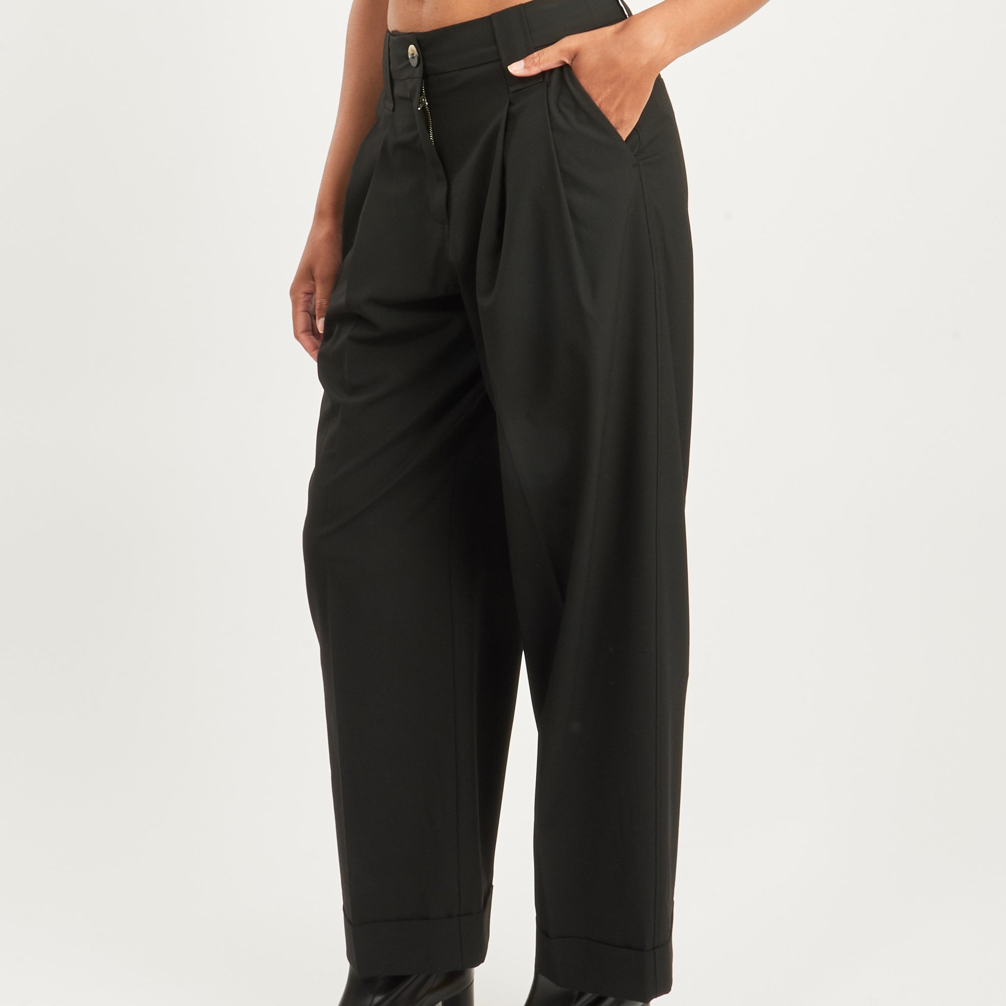 Belt Design Drapey Loose Pants CYE0068