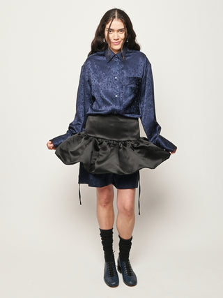 ganni duchesse satin mini dress GANNI // Duchesse Satin Mini Dress / Egret