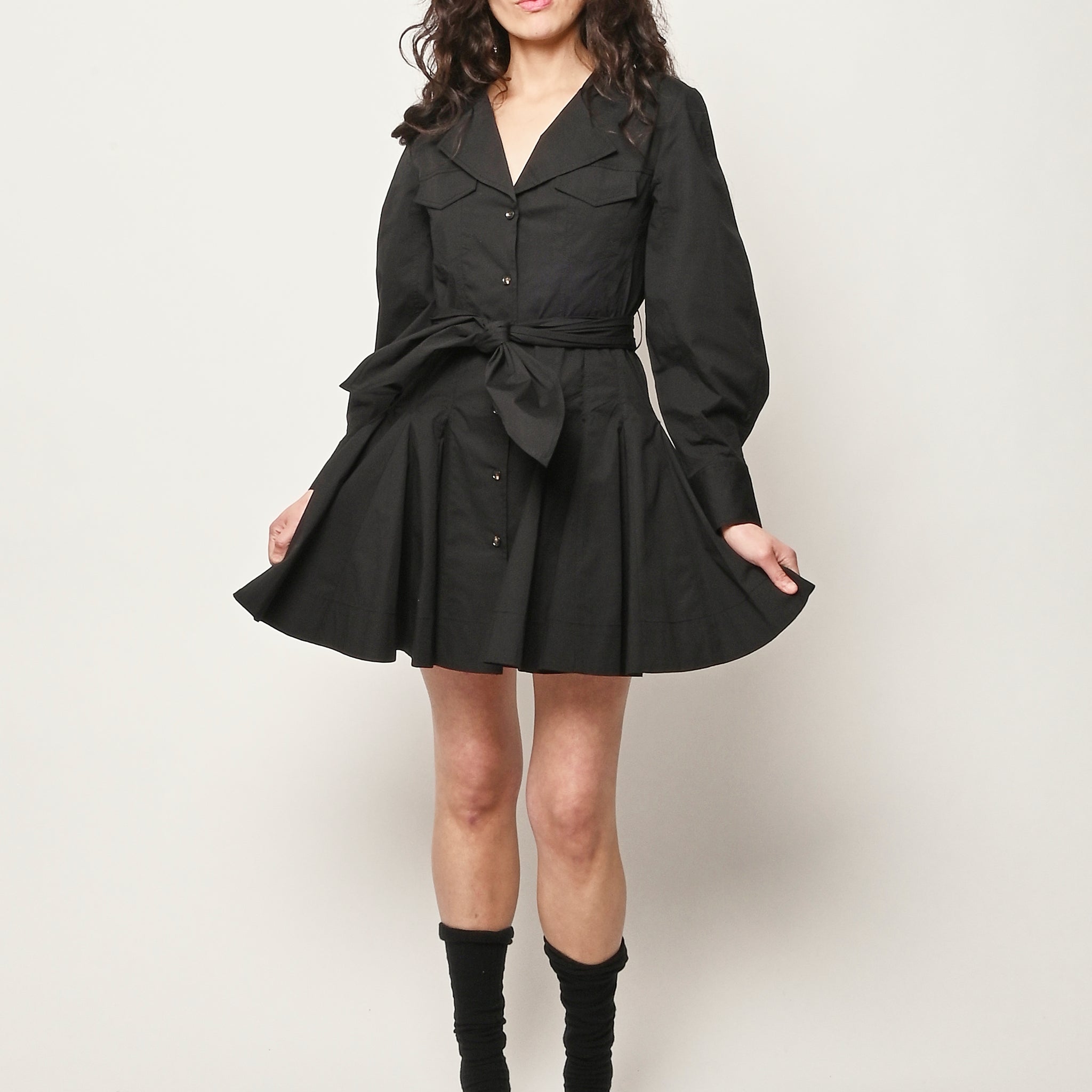 white christmas dresses Ganni
