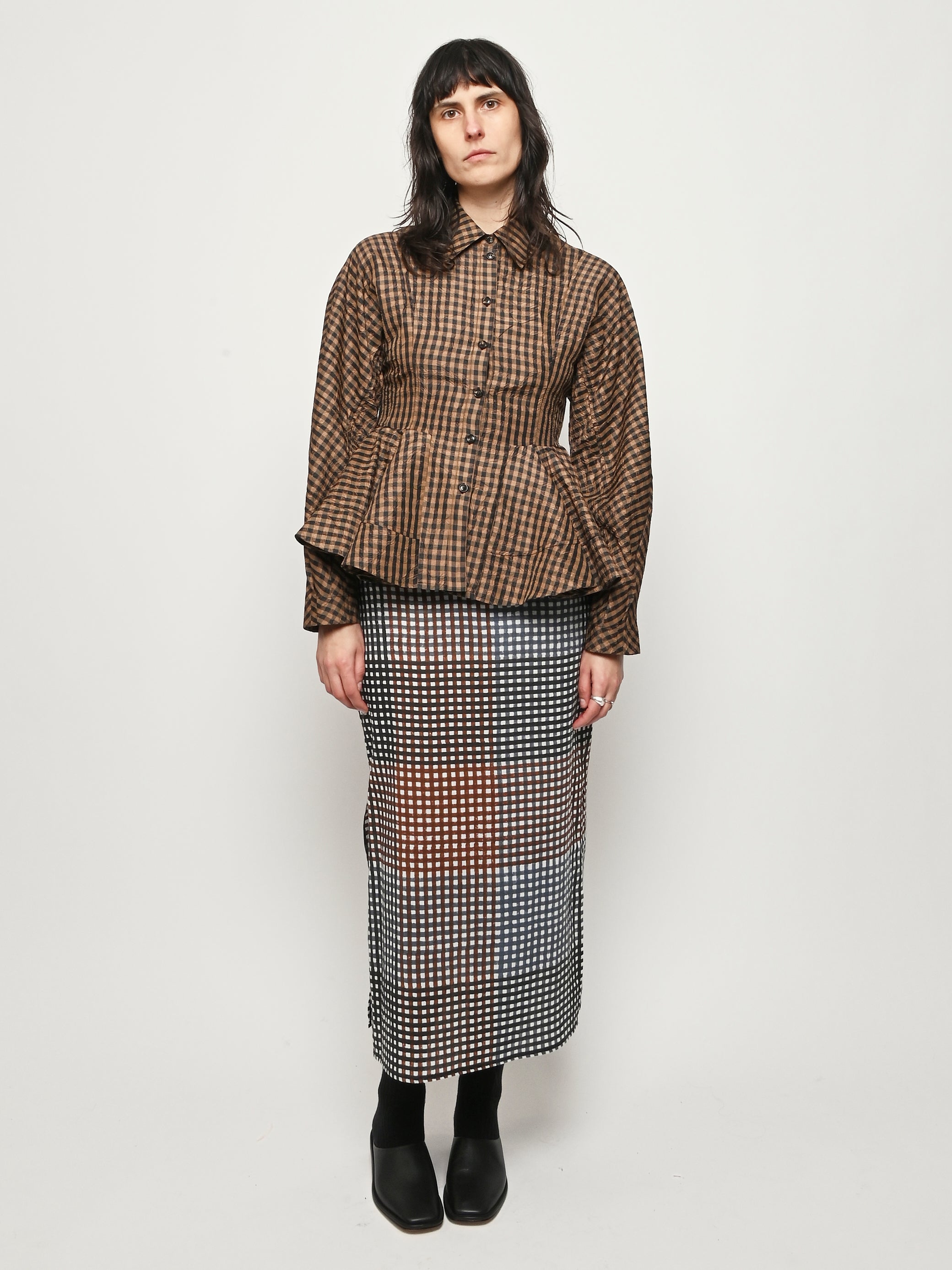 ganni-tobacco-brown-crinkled-