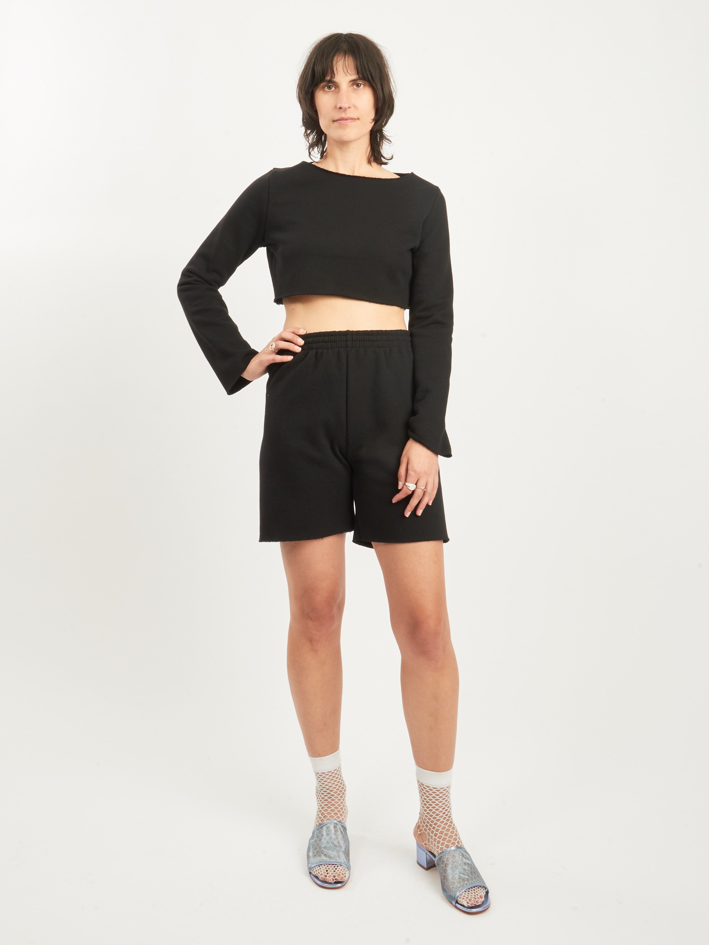 Gil Rodriguez - Black Joanna Crop Sweatshirt – Frances May