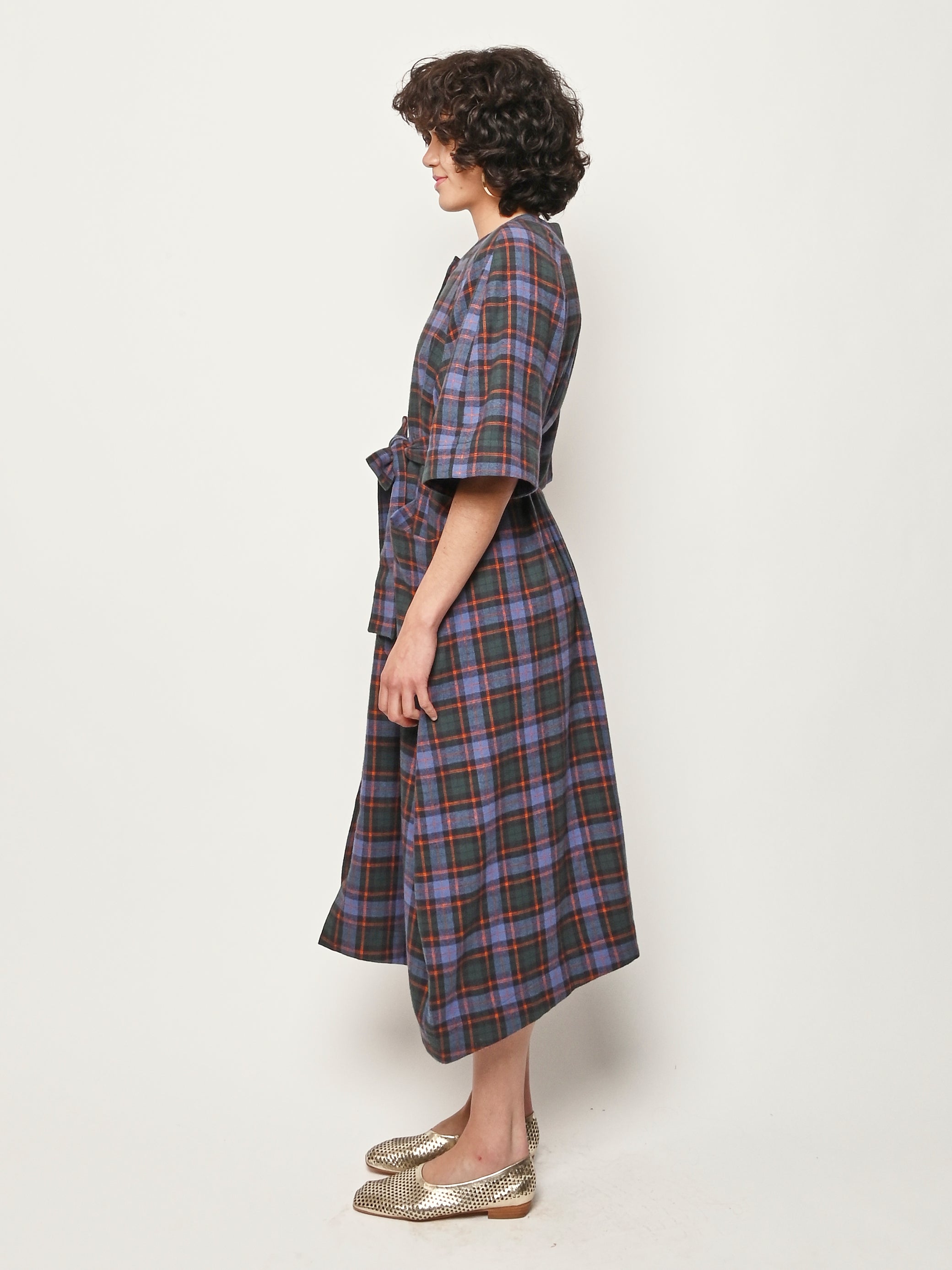 Henrik Vibskov - Blue Flannel Checks One Dress – Frances May