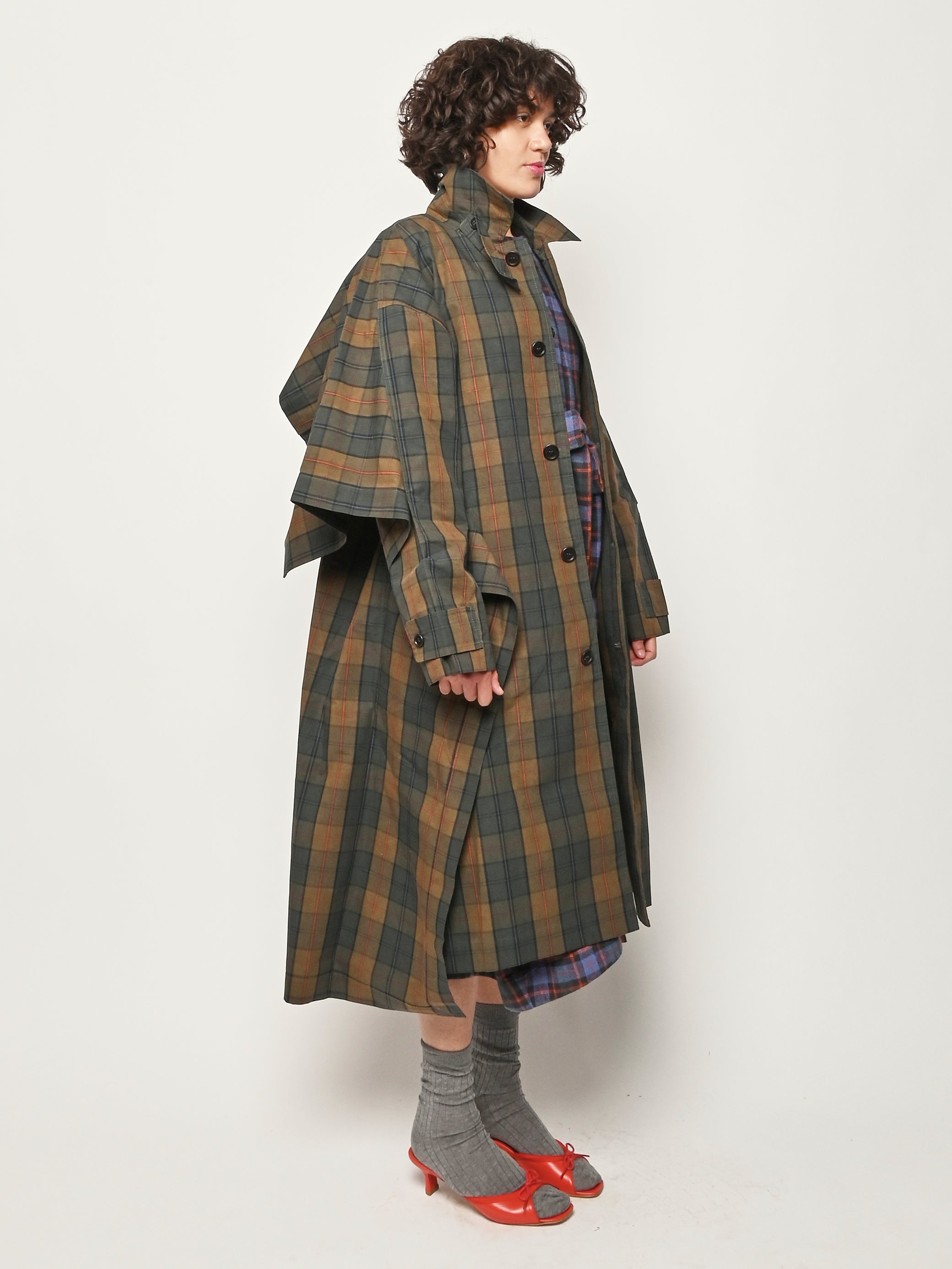 ジャケット・アウター HENRIK VIBSKOV 22AW COAT / BLUE CHECK Henrik Vibskov - Tartan Uncut Coat – Frances May