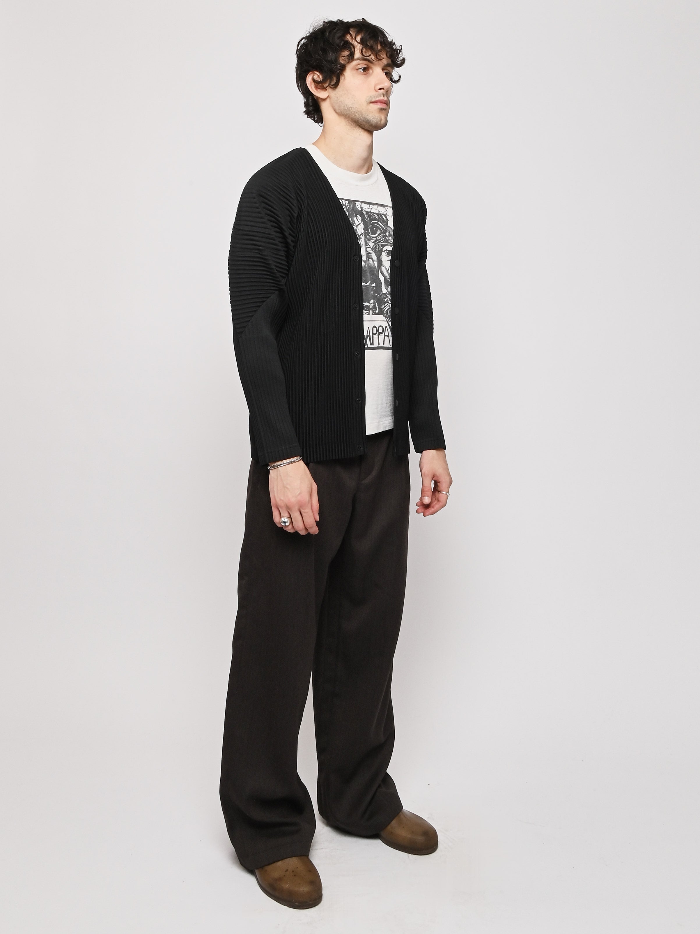 Homme Plisse Issey Miyake - Black Basics Cardigan – Frances May