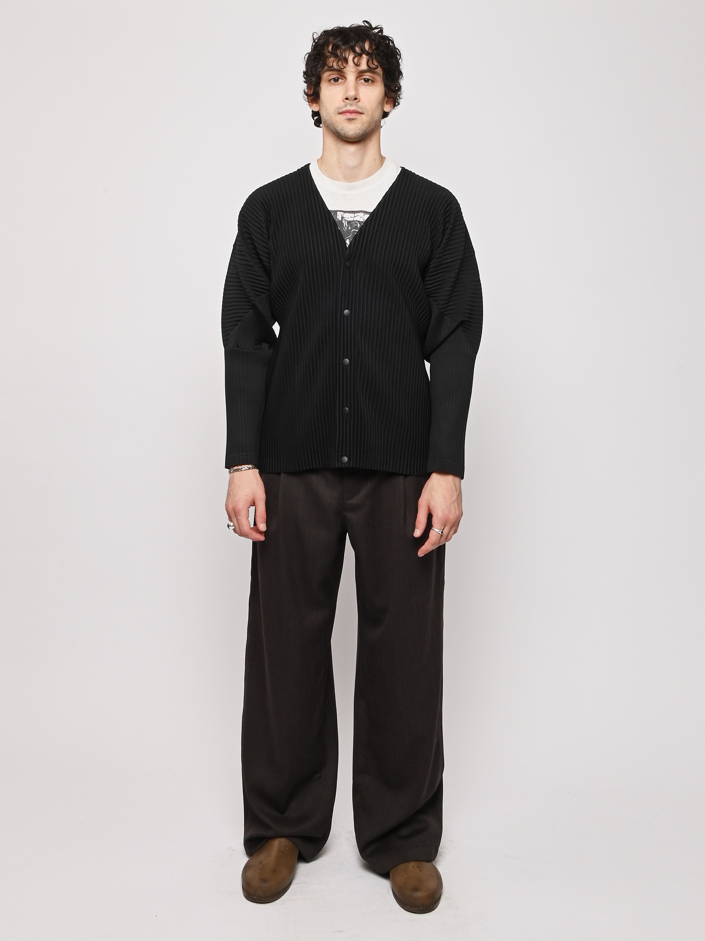 Homme Plisse Issey Miyake - Black Basics Cardigan – Frances May