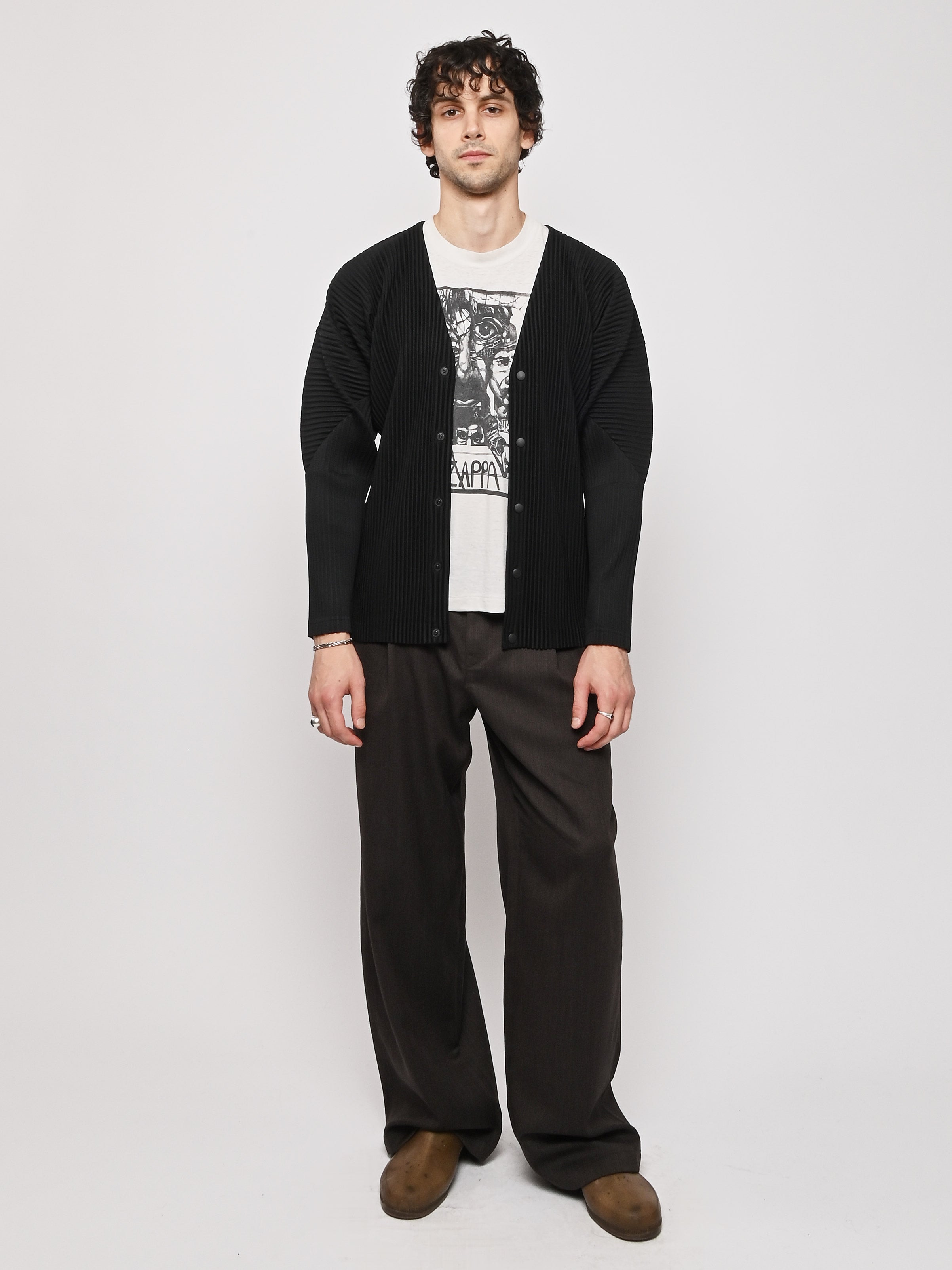 Homme Plisse Issey Miyake - Black Basics Cardigan – Frances May