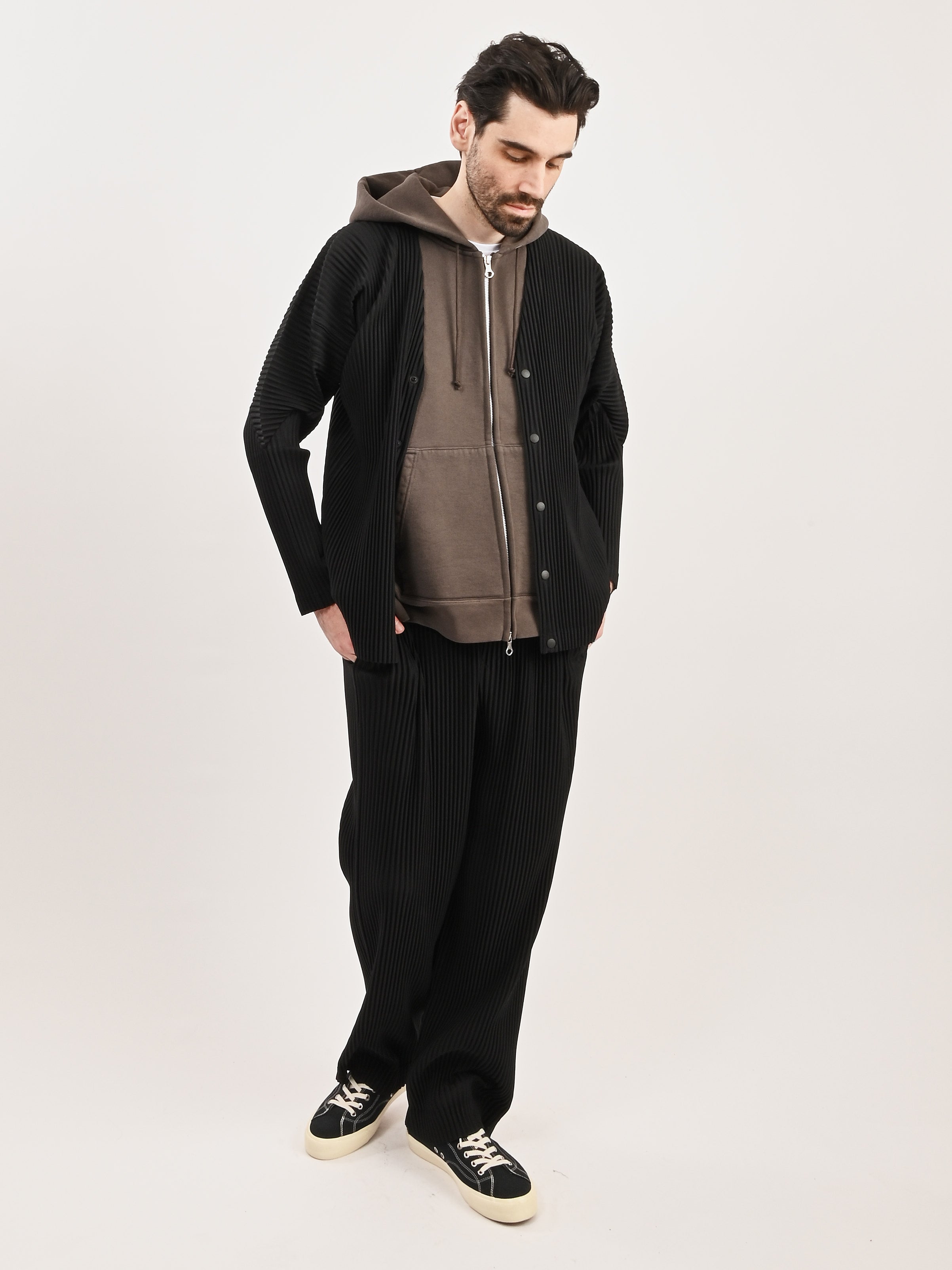 ジャケット・アウター isseymiyake homme plisse basics jacket Homme Plisse Issey Miyake - Black Basics Jacket – Frances May