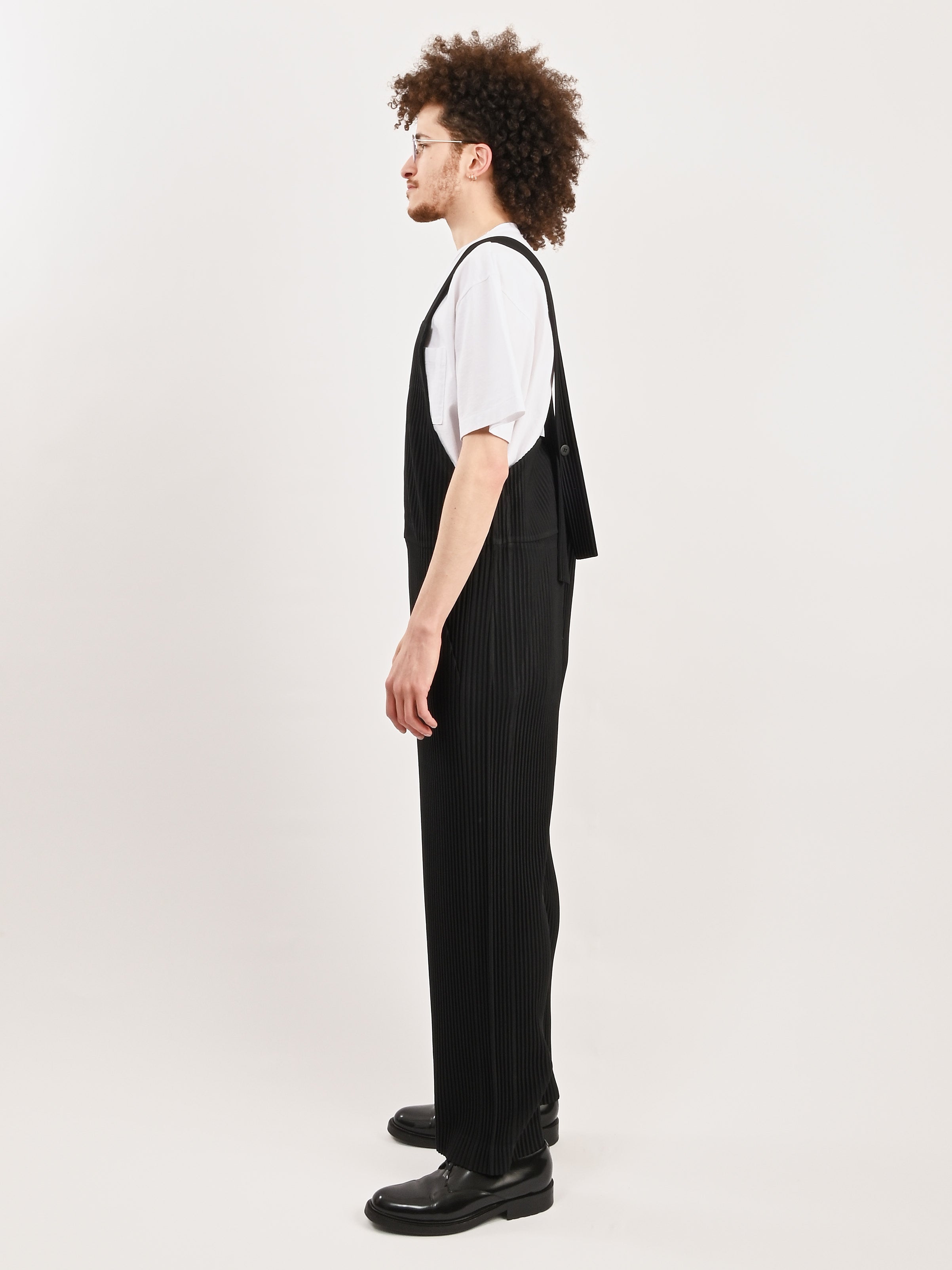 HOMME PLISSE ISSEY MIYAKE オーバーオール Homme Plisse Issey Miyake - Black Pleats Jumpsuit 1 – Frances May