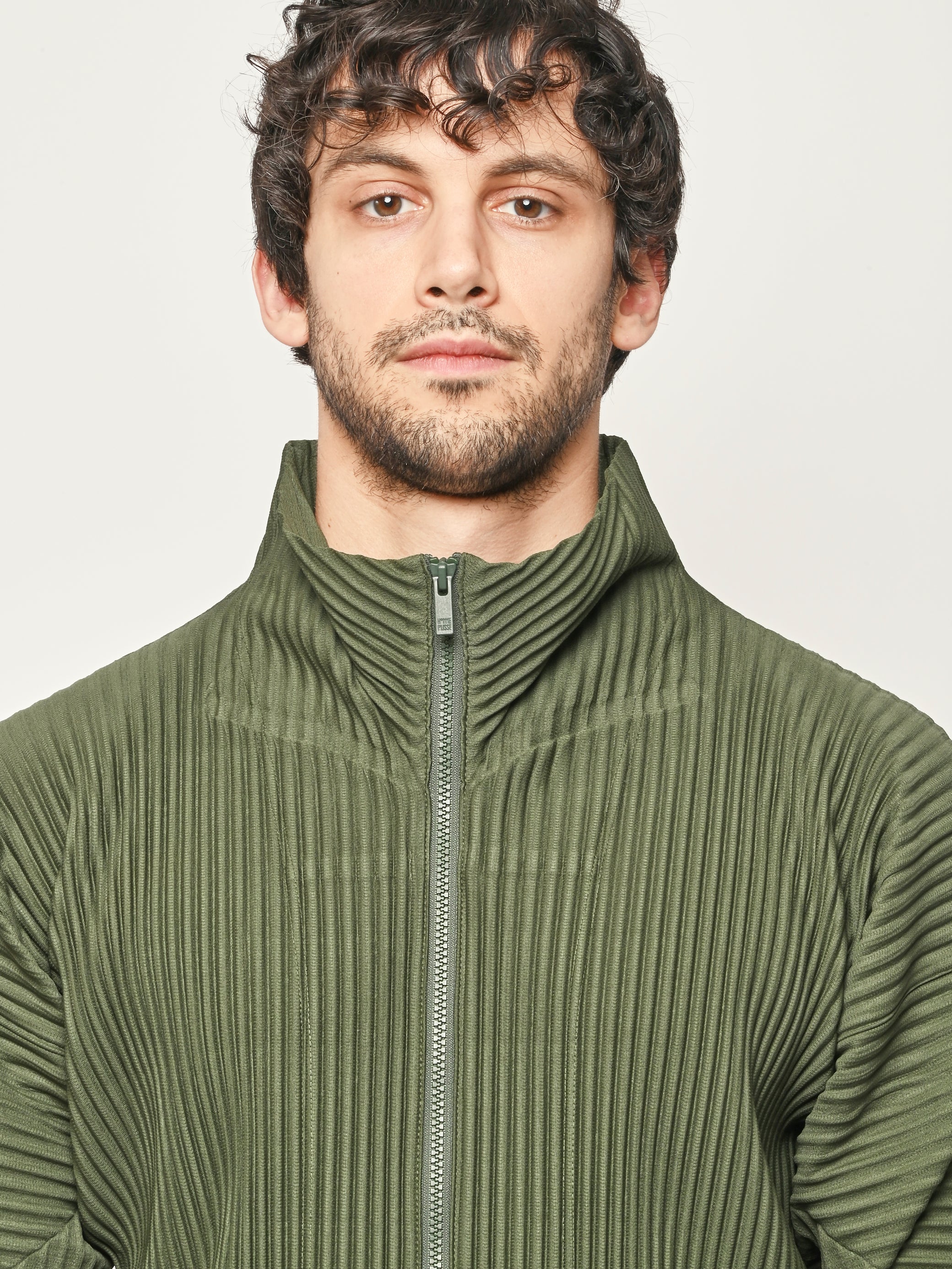 Homme Plisse Issey Miyake - Duomo Door Green Color Pleats 2 Jacket