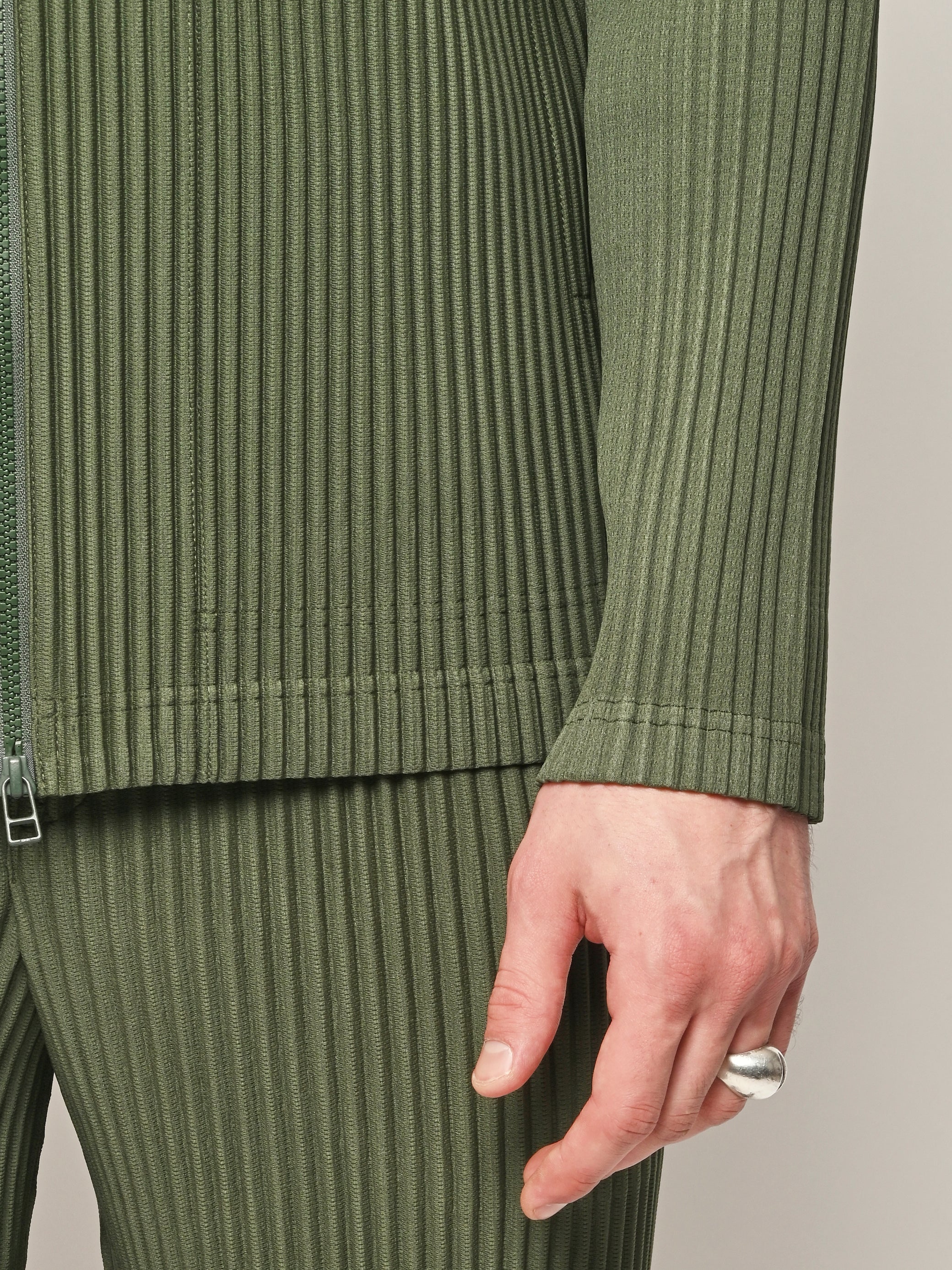 Homme Plisse Issey Miyake - Duomo Door Green Color Pleats 2 Jacket
