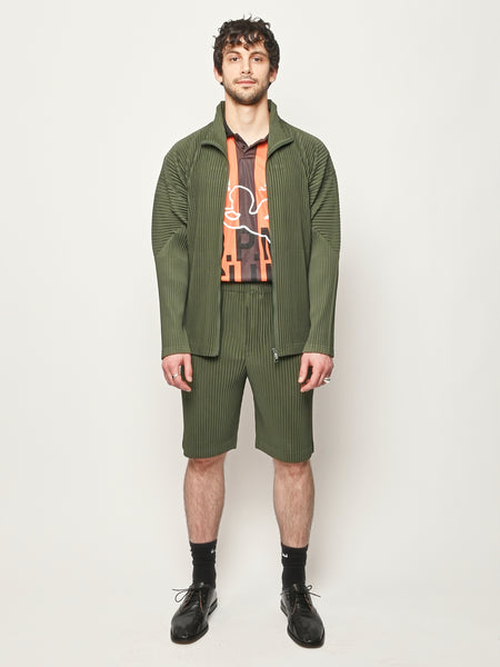 Homme Plisse Issey Miyake - Duomo Door Green Color Pleats 2 Jacket