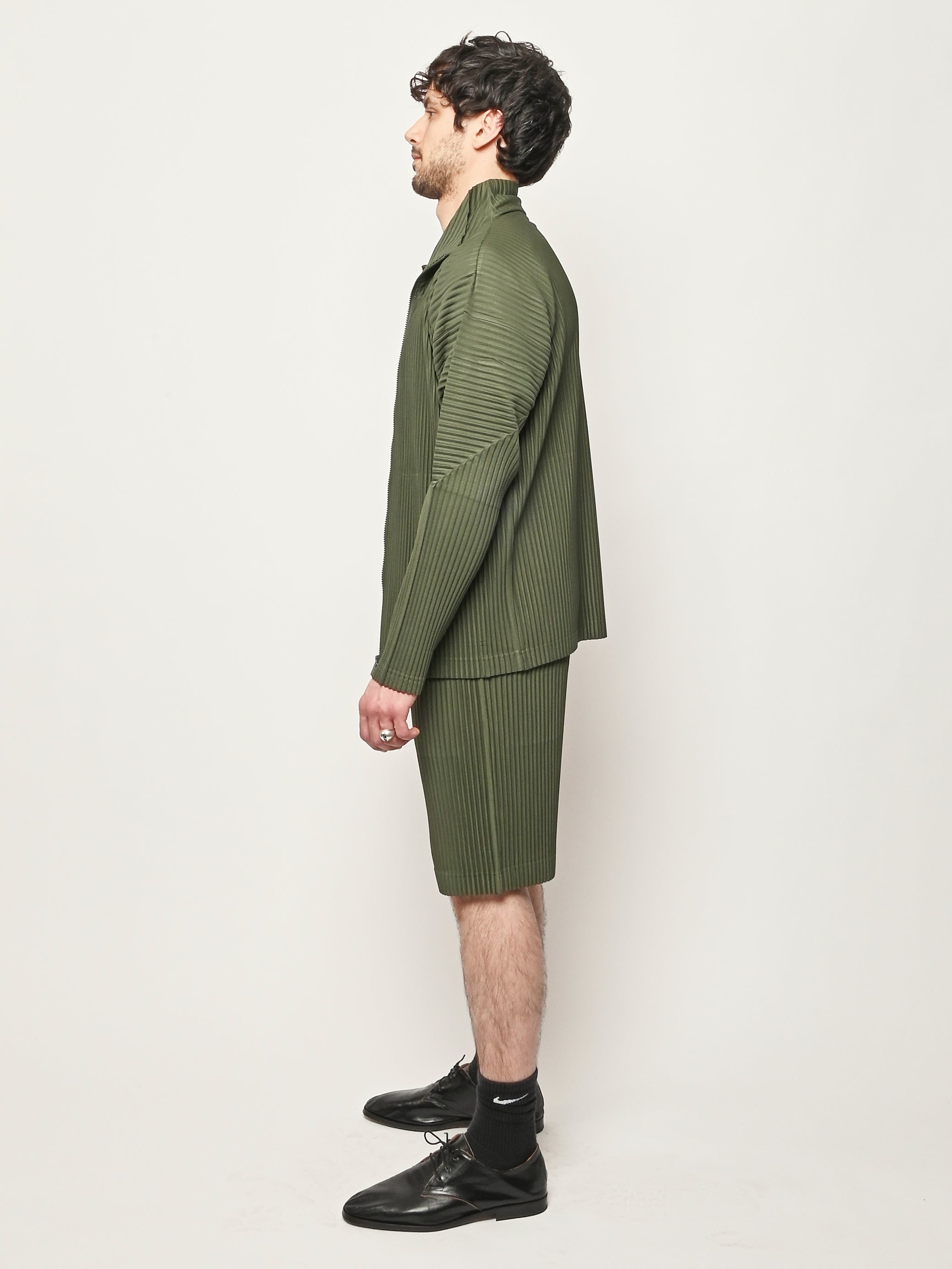 Homme Plisse Issey Miyake - Duomo Door Green Color Pleats 2 Jacket