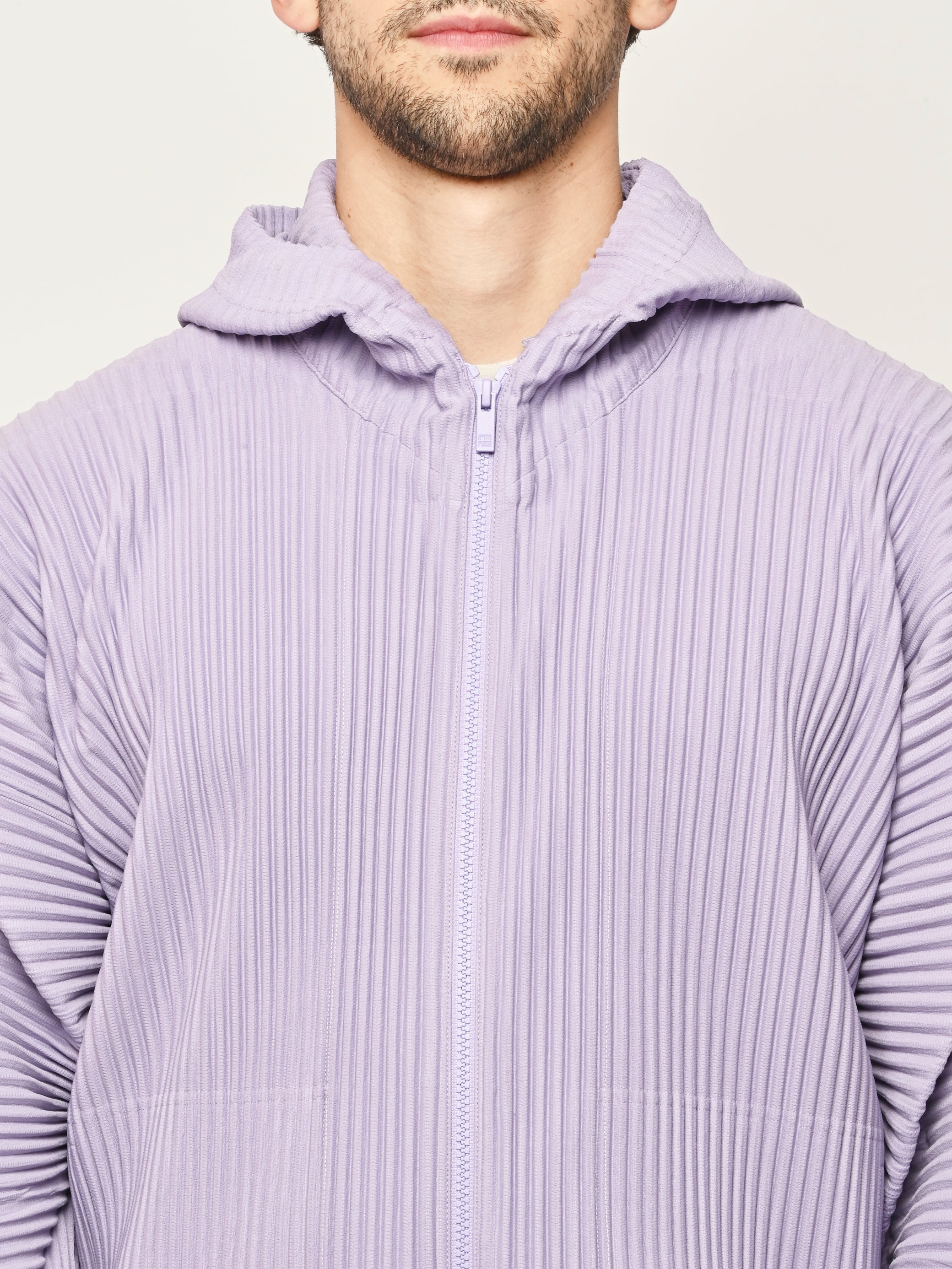 ISSEY MIYAKEハイネック 半袖 ライトパープル Homme Plisse Issey Miyake - Lavender Zip-Up Hoodie – Frances May