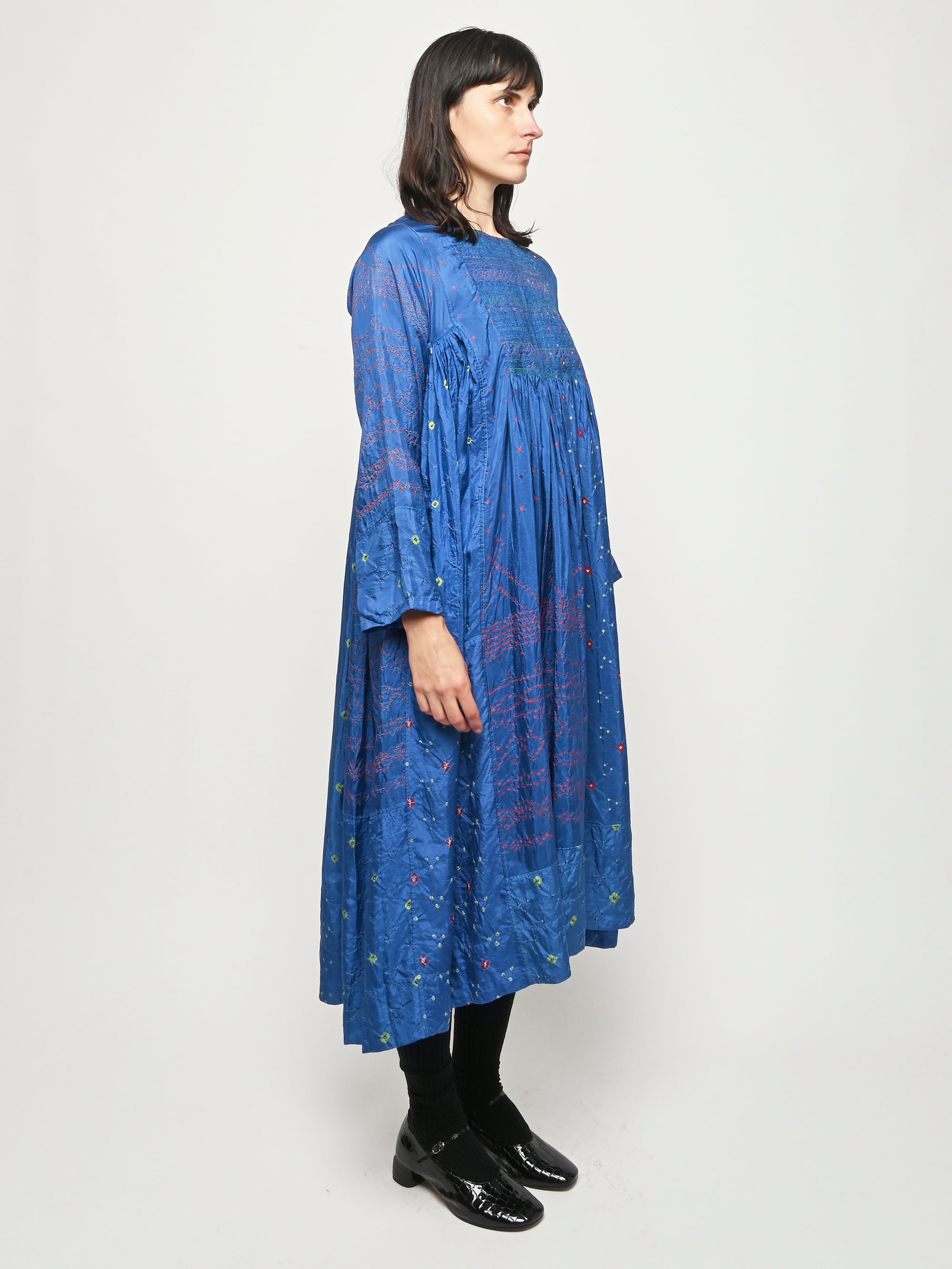 french blue silk dress Morilee #9612 French Blue Satin Party Dress with Pouf Sleeves The Quince Of Your Dreams