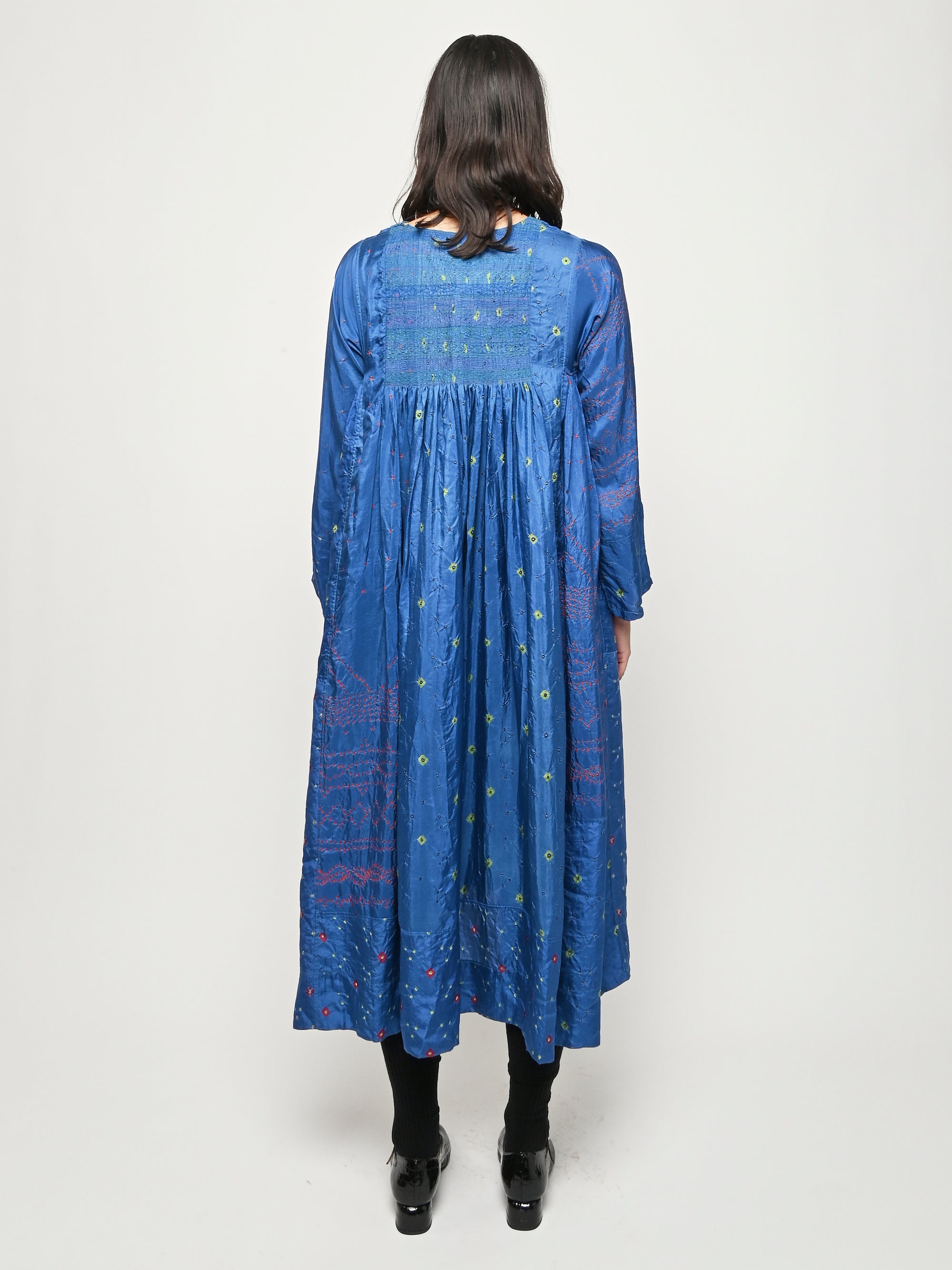 Injiri - Blue Silk Dress Frances May Injiri - Blue Silk Dress Frances May