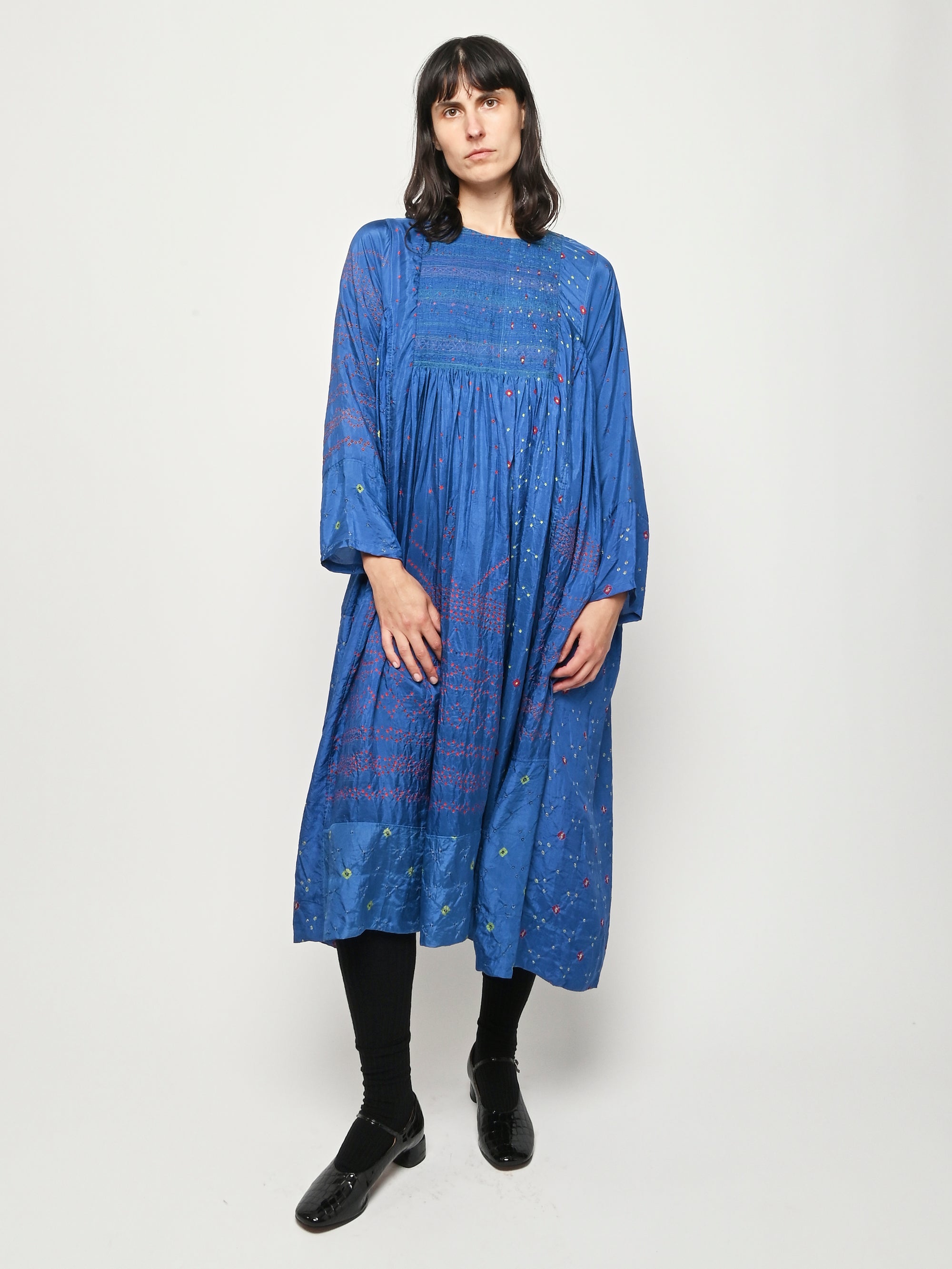 Blue Silk Dress, L Blue Silk Dress, L